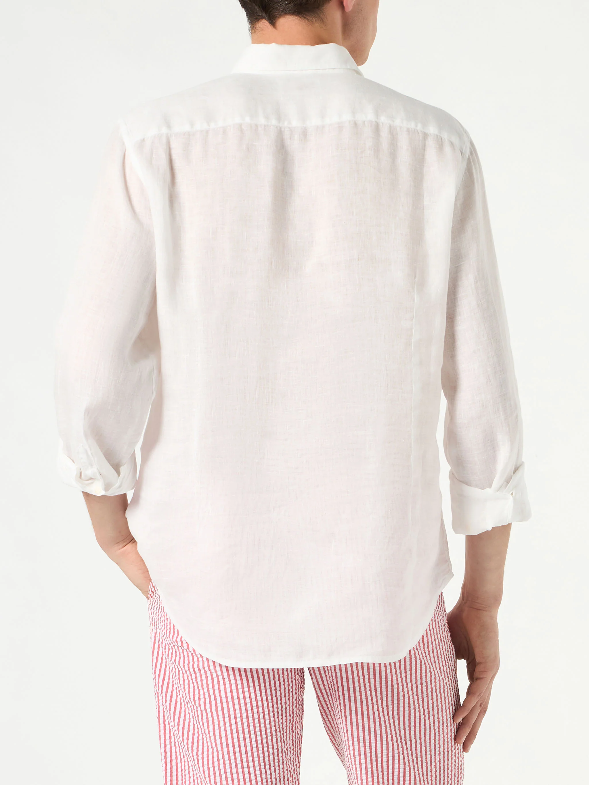Camicia Pamplona in lino bianco - Image 2