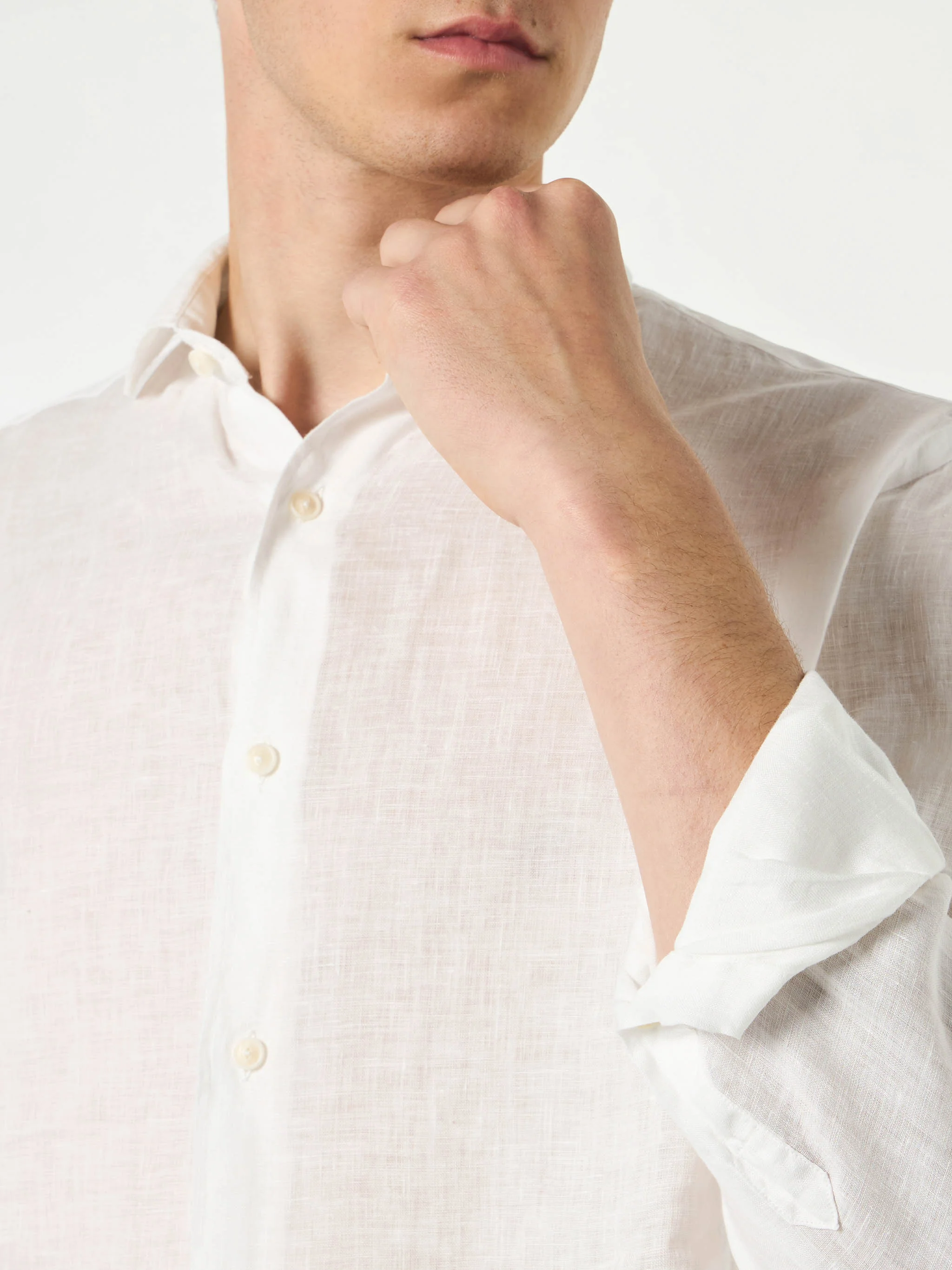 Camicia Pamplona in lino bianco - Image 3