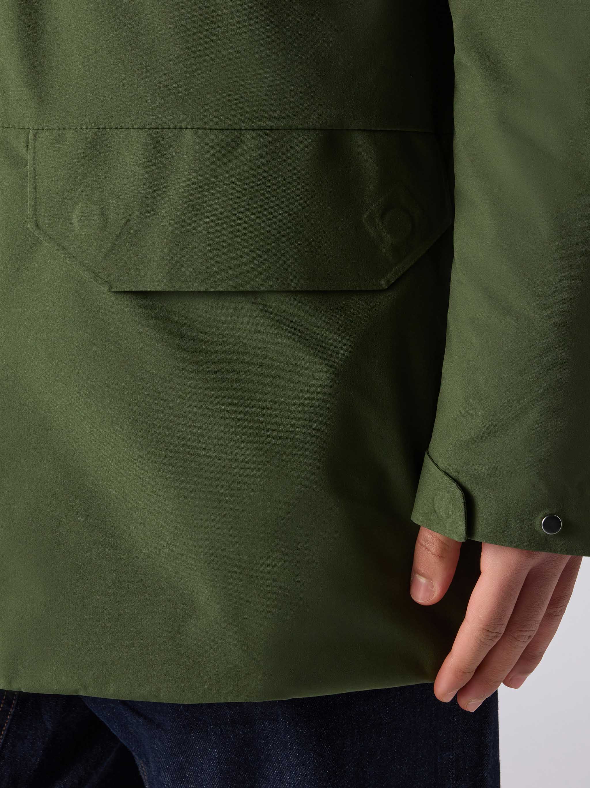 Parka Voyager Down stampa bandana verde militare - Image 3