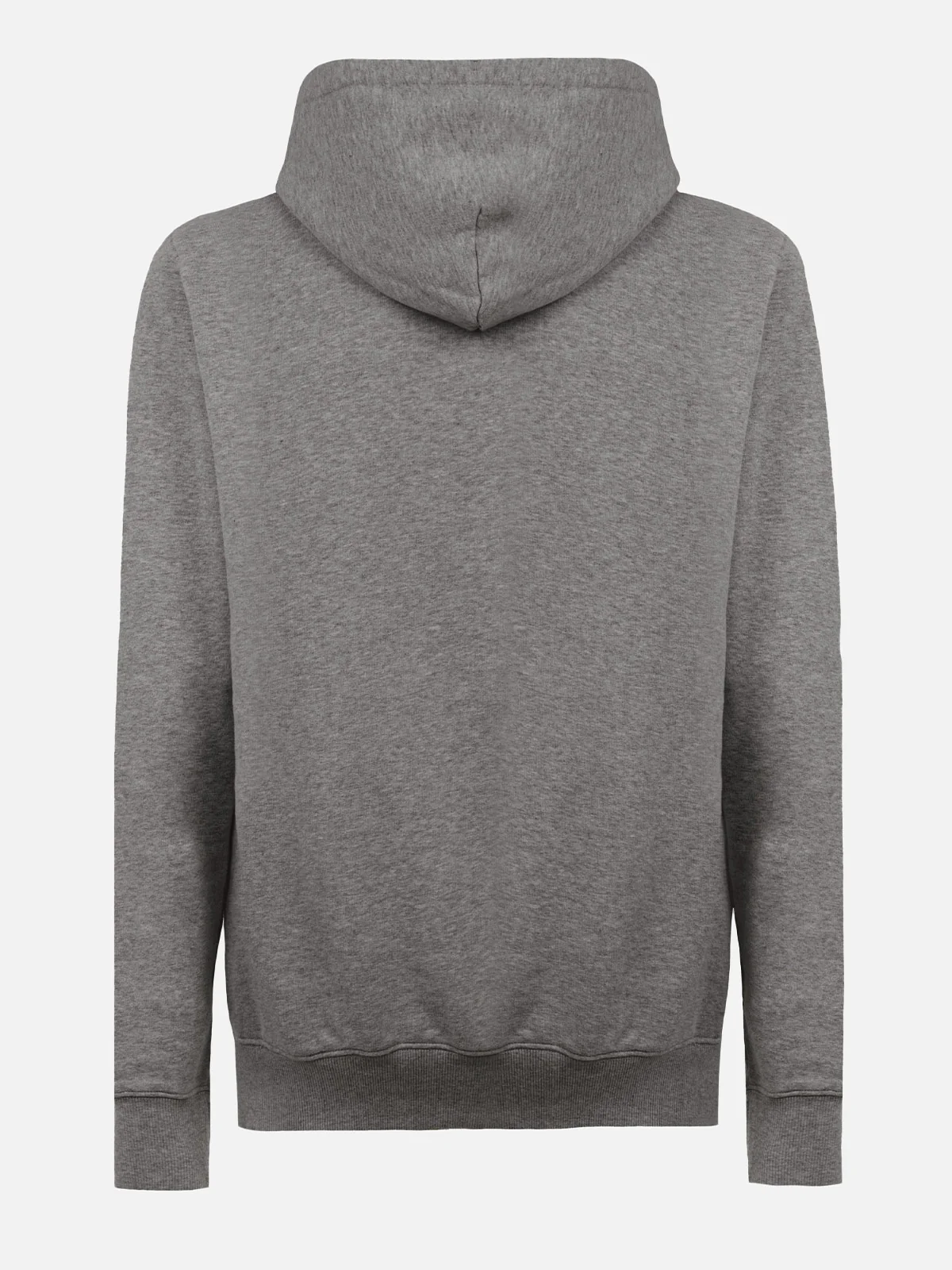Felpa Tribeca in cotone grigio mélange tinta unita con ricamo logo - Image 6