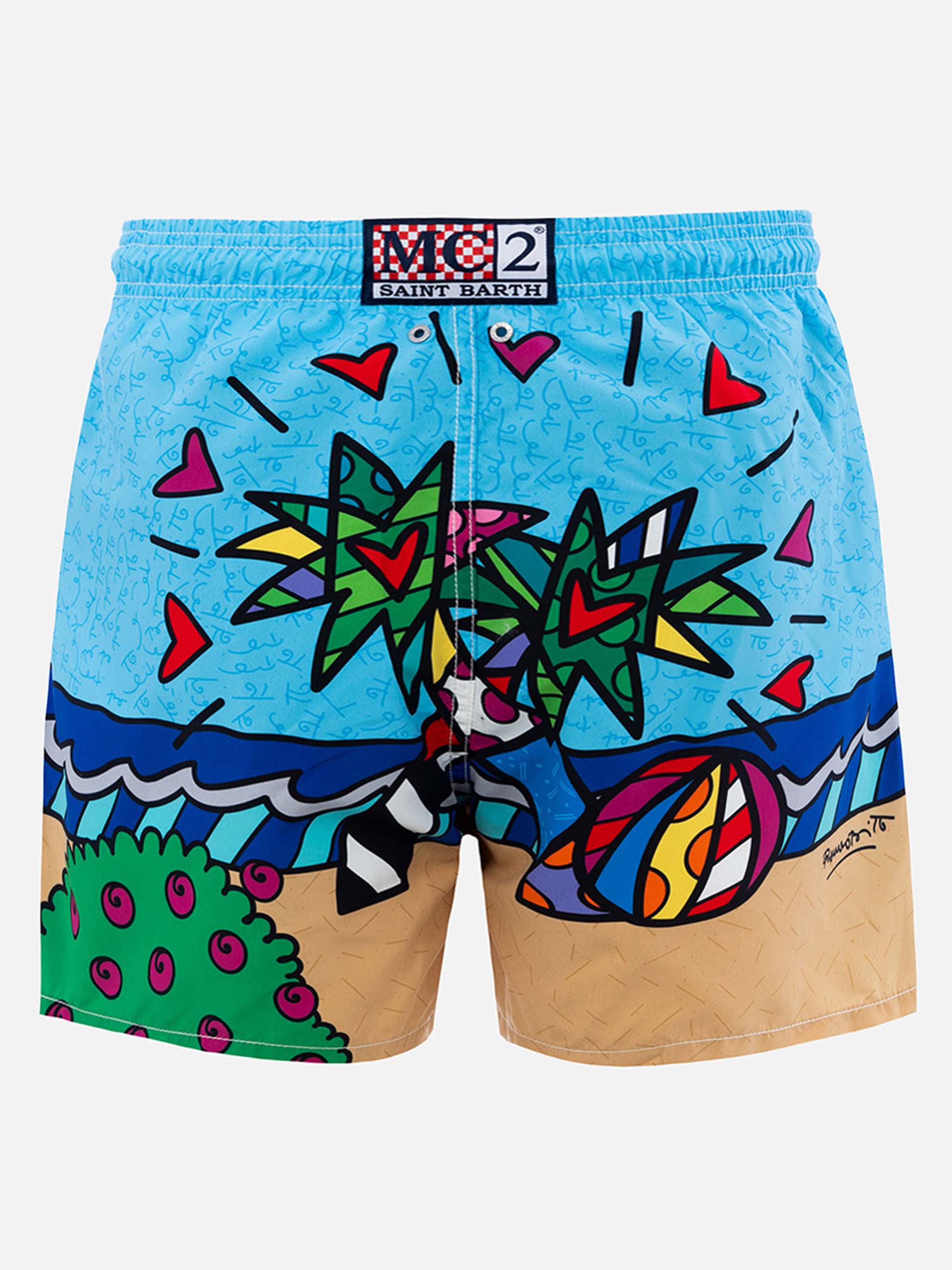 Costume Gustavia con stampa piazzata Romero Britto Miami Beach | Special Edition - Image 2