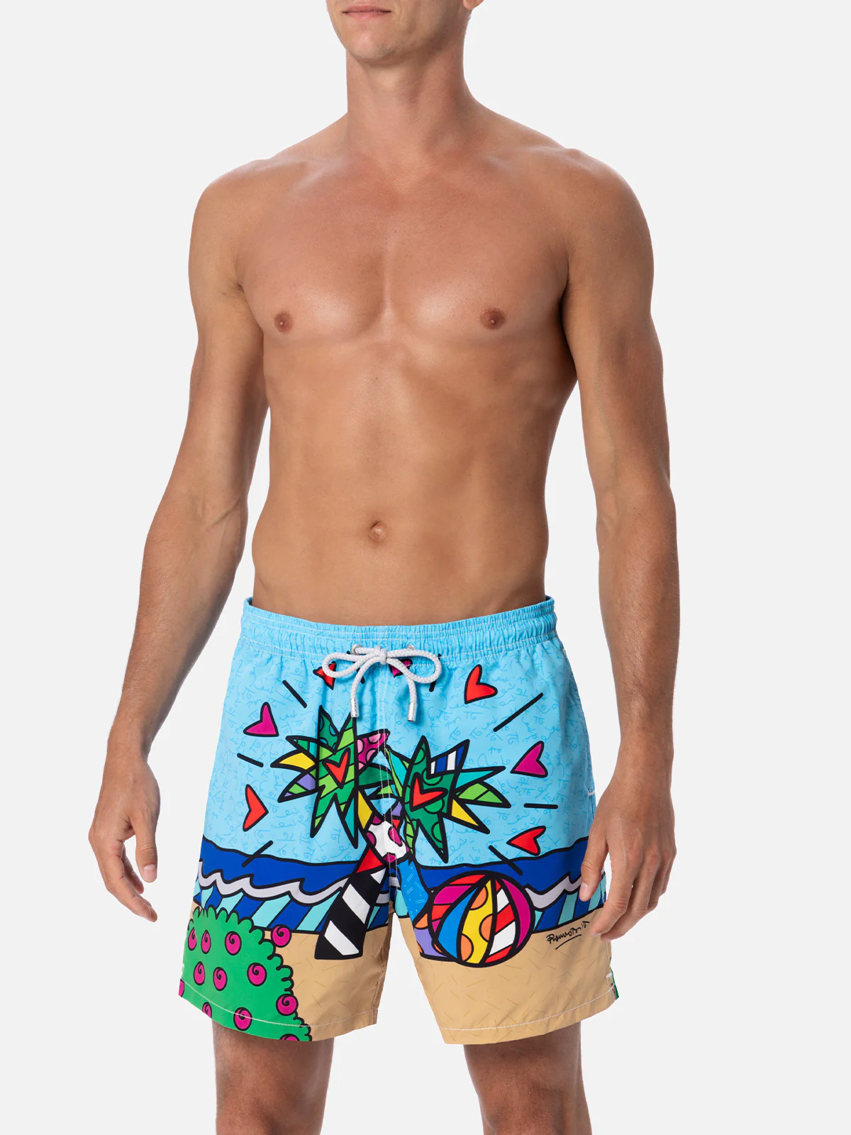 Costume Gustavia con stampa piazzata Romero Britto Miami Beach | Special Edition - Image 3