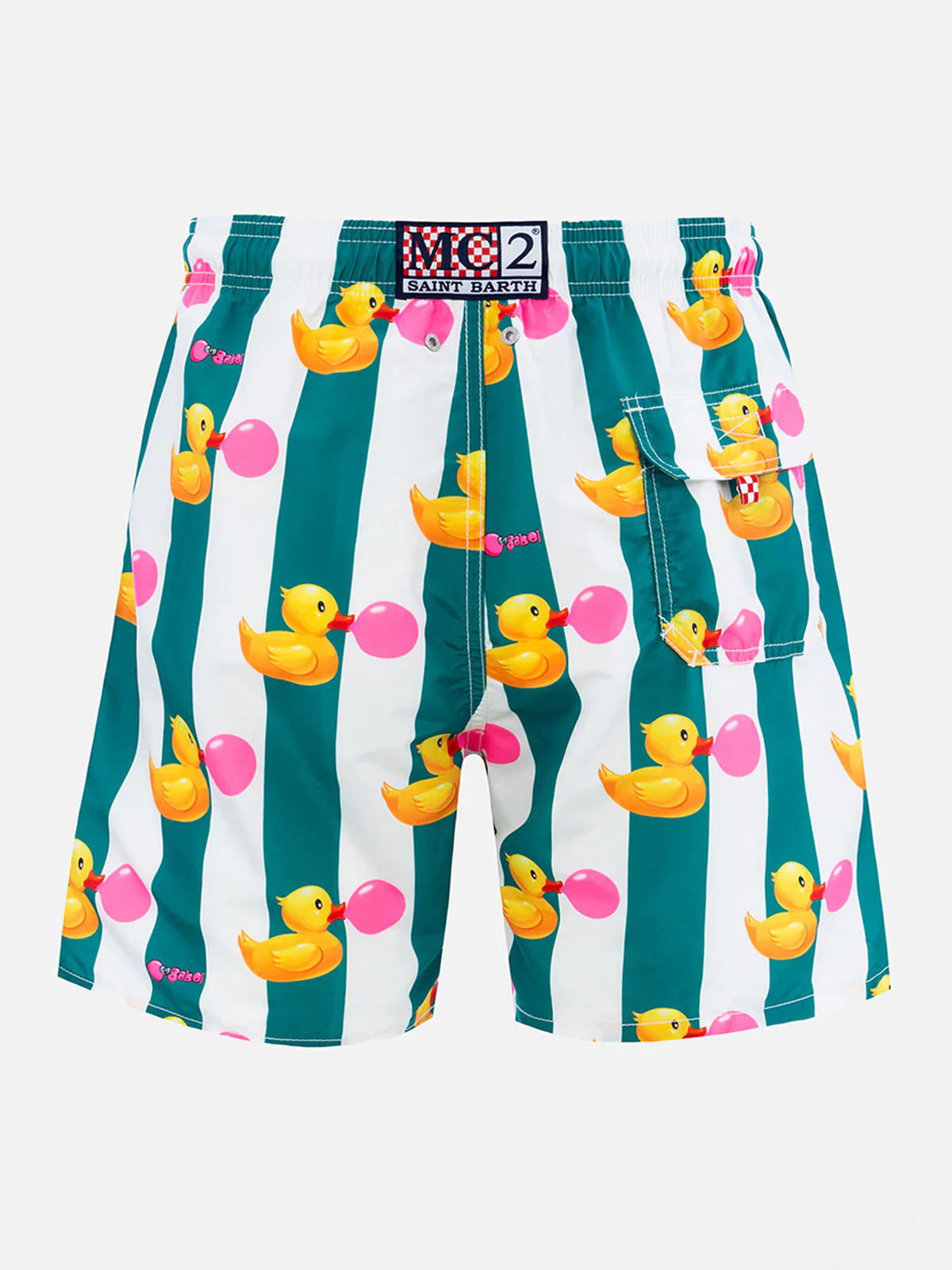 Costume da bagno da uomo Gustavia lunghezza media con stampa paperelle Big Babol | EDIZIONE SPECIALE BIG BABOL - Image 2