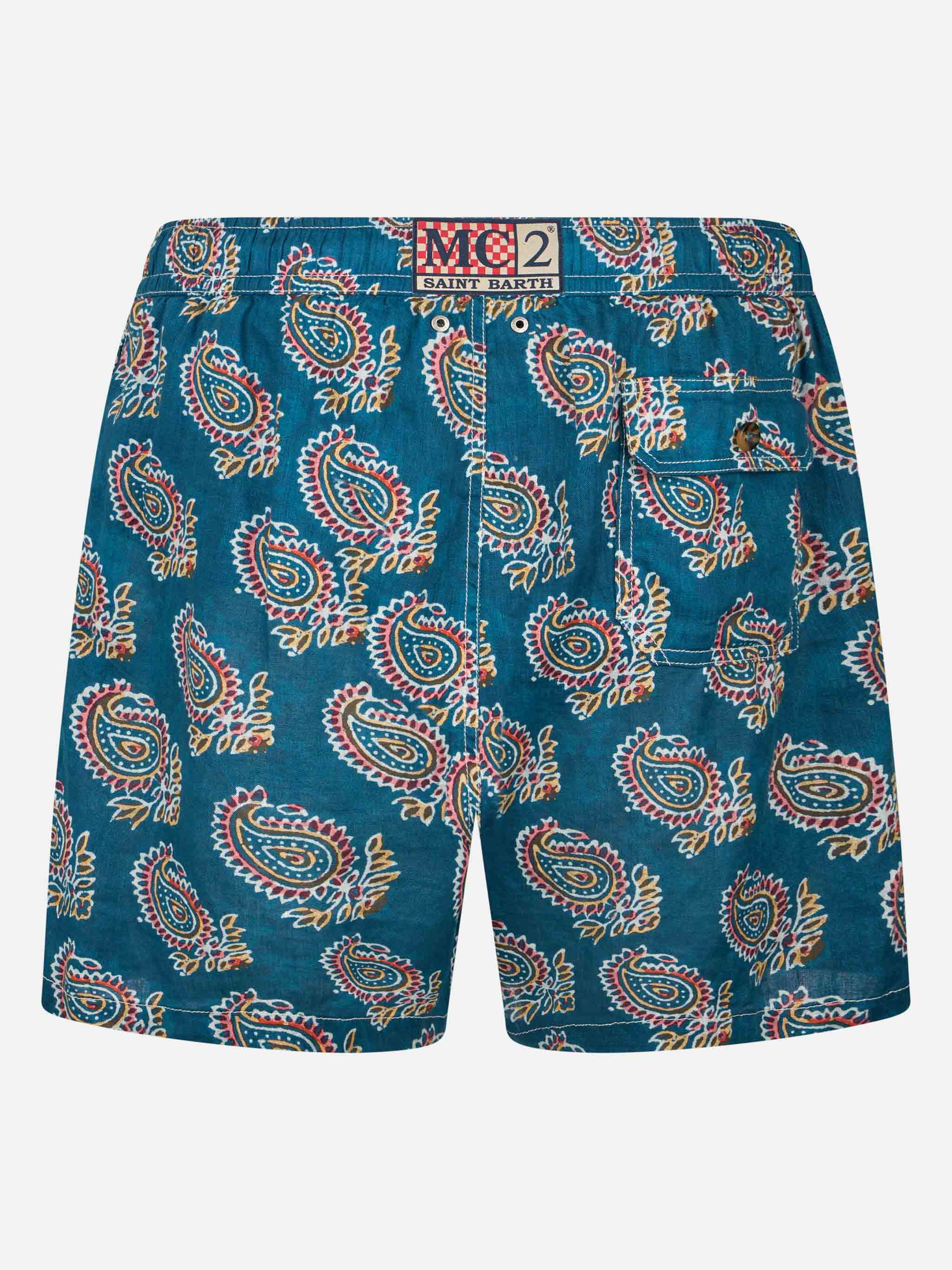 Costume Gustavia in lino fantasia paisley - Image 2