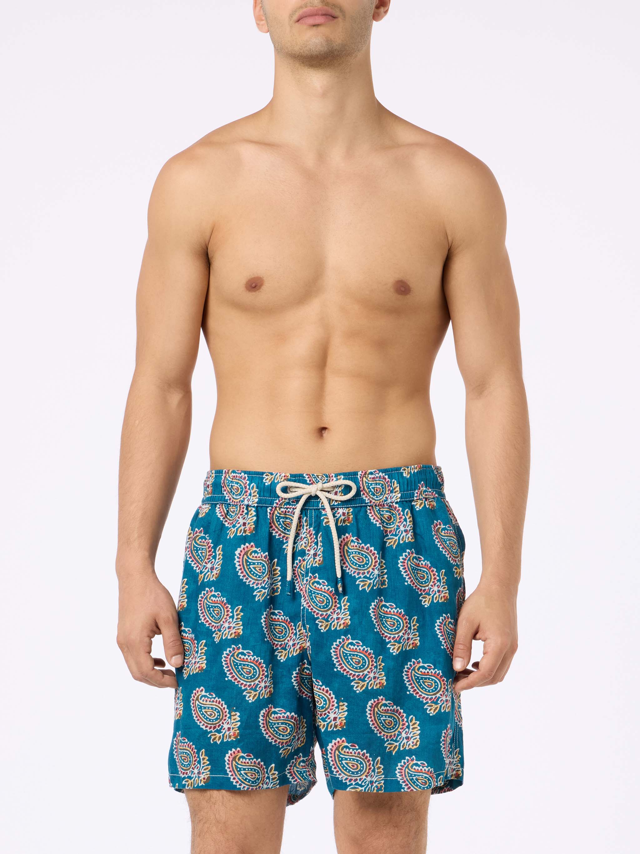 Costume Gustavia in lino fantasia paisley - Image 3