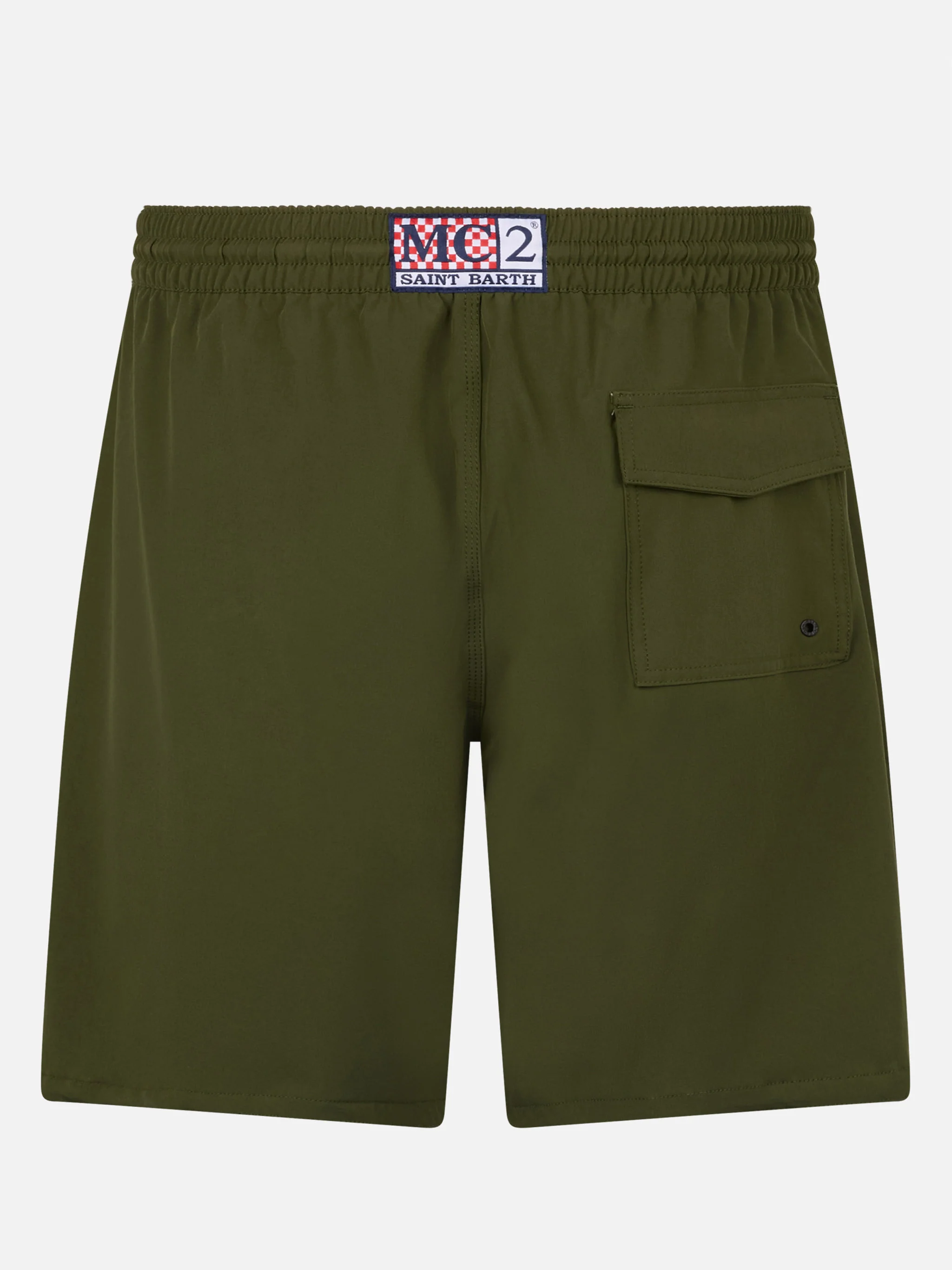 Costume lungo elasticizzato Comfort Surf verde militare - Image 2
