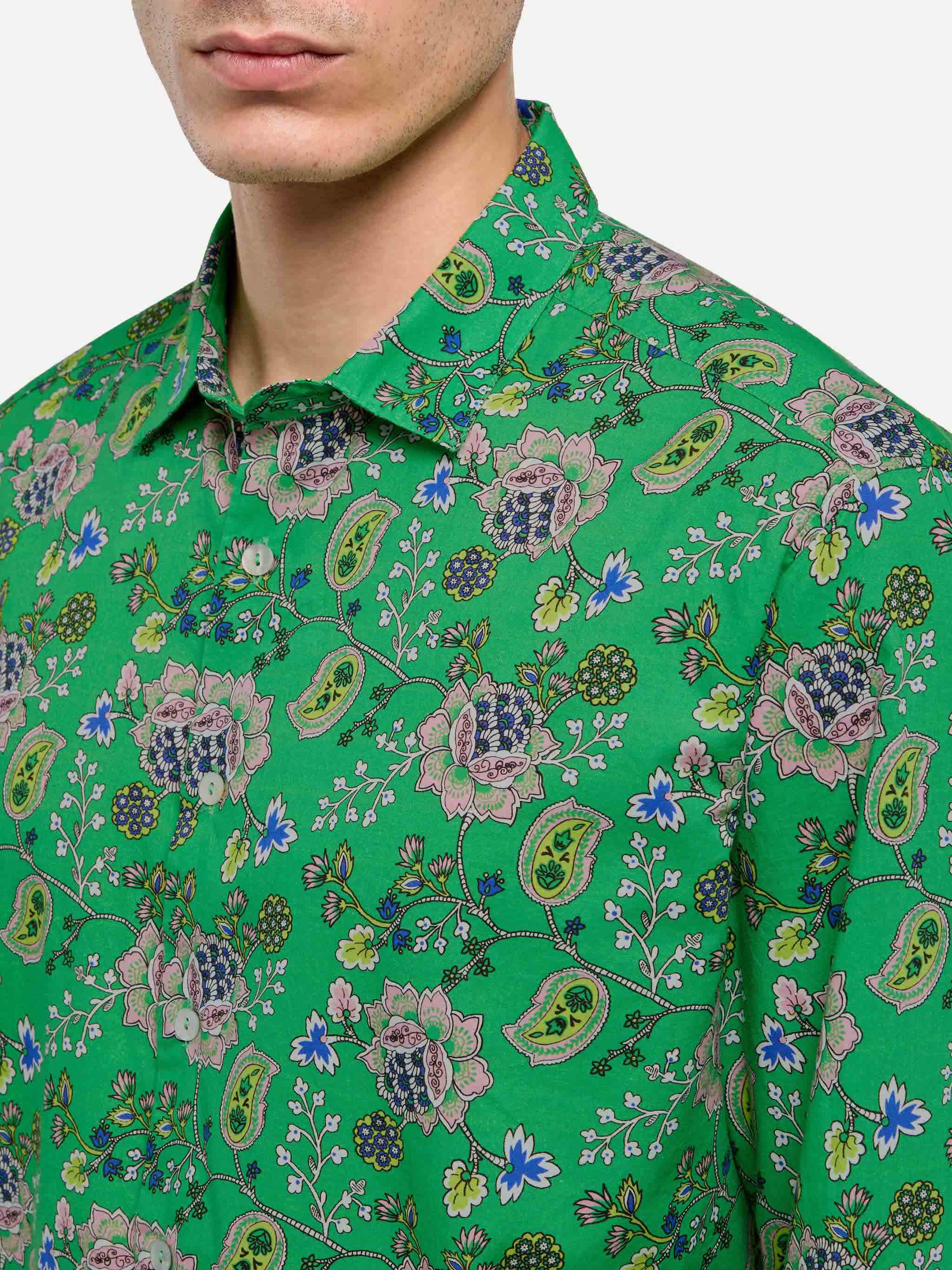 Camicia Sikelia in cotone mussola stampa boho - Image 2