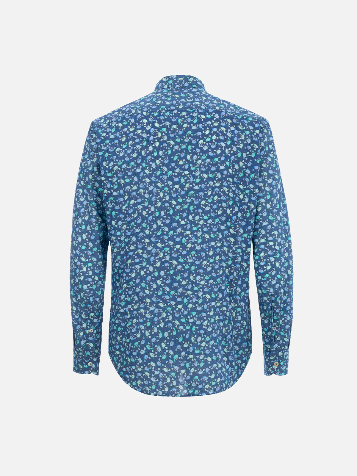 Camicia Sikelia in cotone mussola stampa granchi multicolor - Image 5