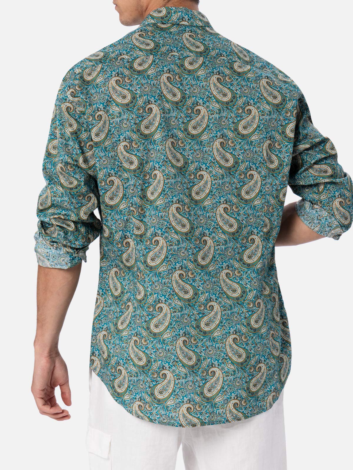 Camicia Sikelia in cotone mussola stampa paisley | Special Edition - Image 3