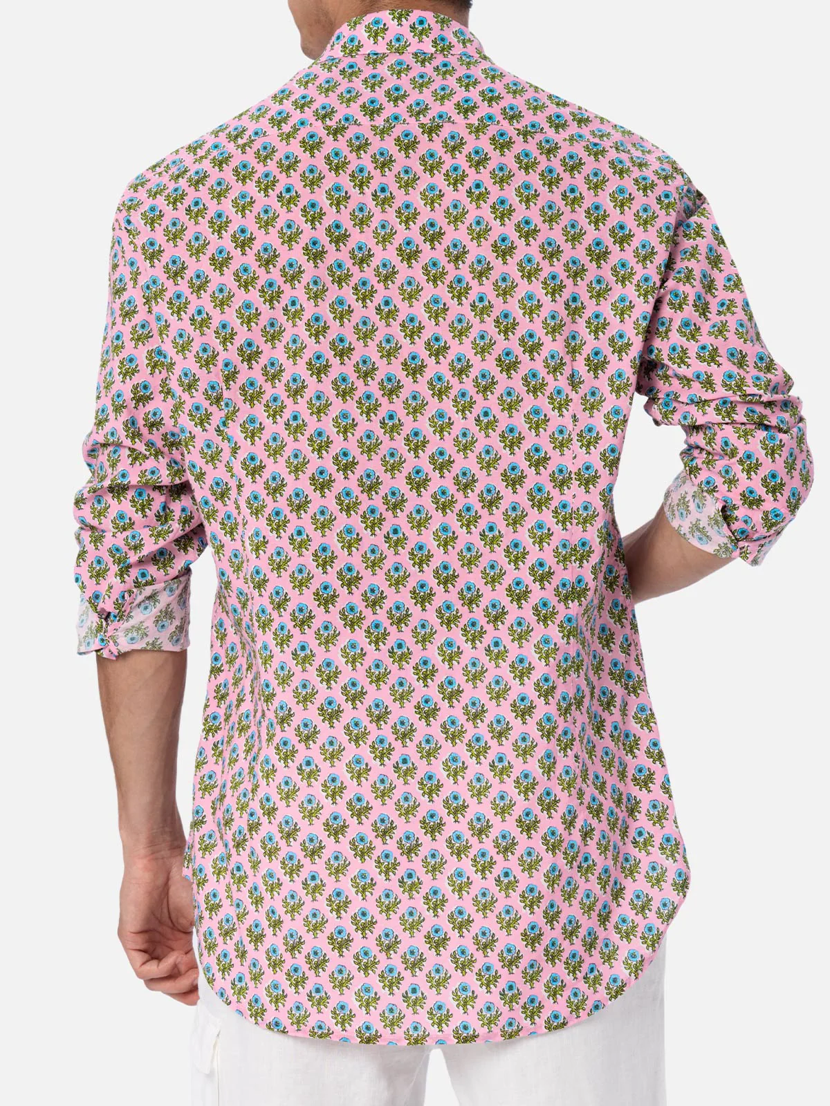 Camicia Sikelia in cotone mussola stampa fiori multicolor - Image 3