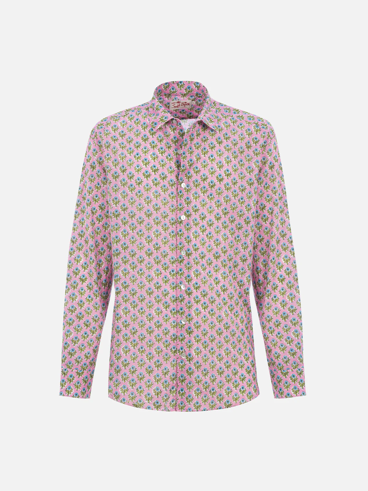 Camicia Sikelia in cotone mussola stampa fiori multicolor - Image 4