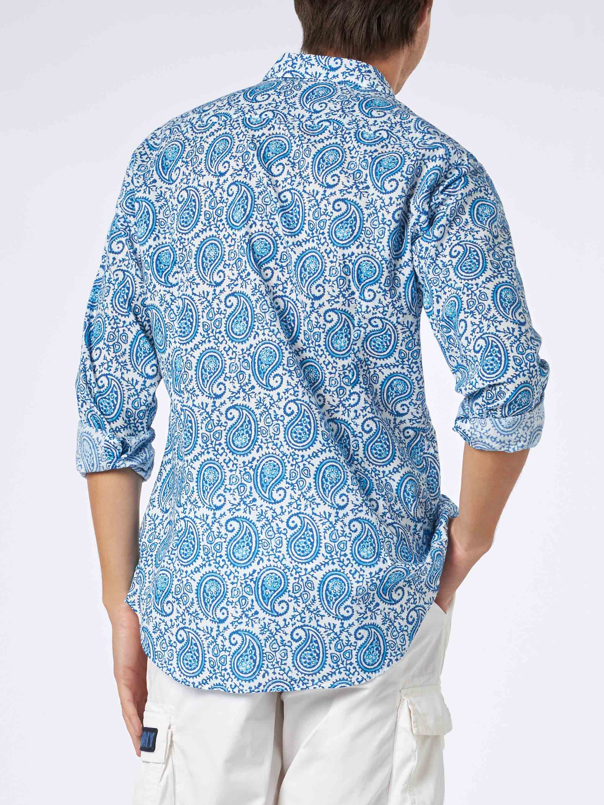 Camicia Sikelia in mussola di cotone con stampa paisley - Image 3