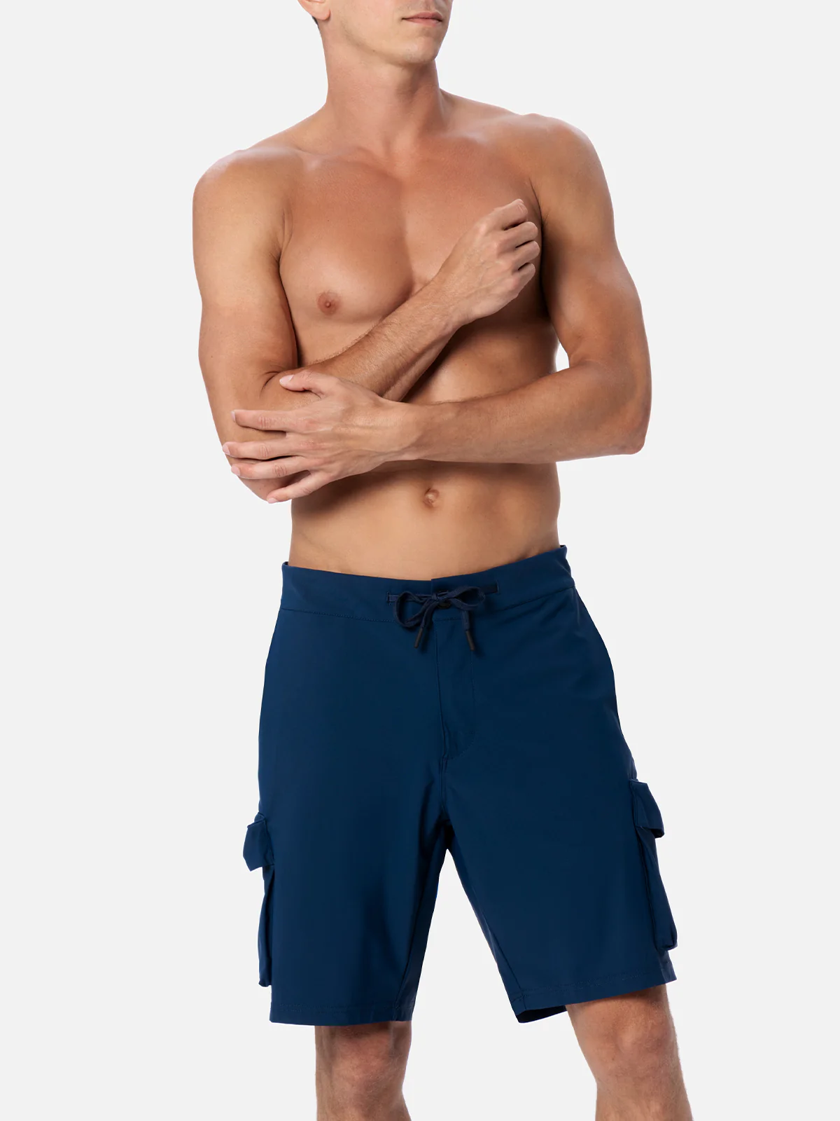 Bermuda da uomo Deck in tessuto tecnico blu navy - Image 3