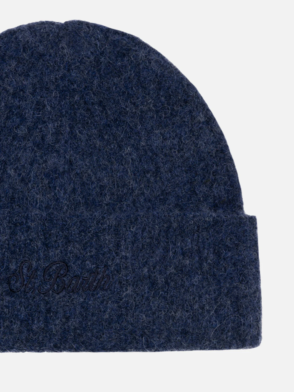 Cappello Wengen in alpaca stretch blu navy tinta unita - Image 3