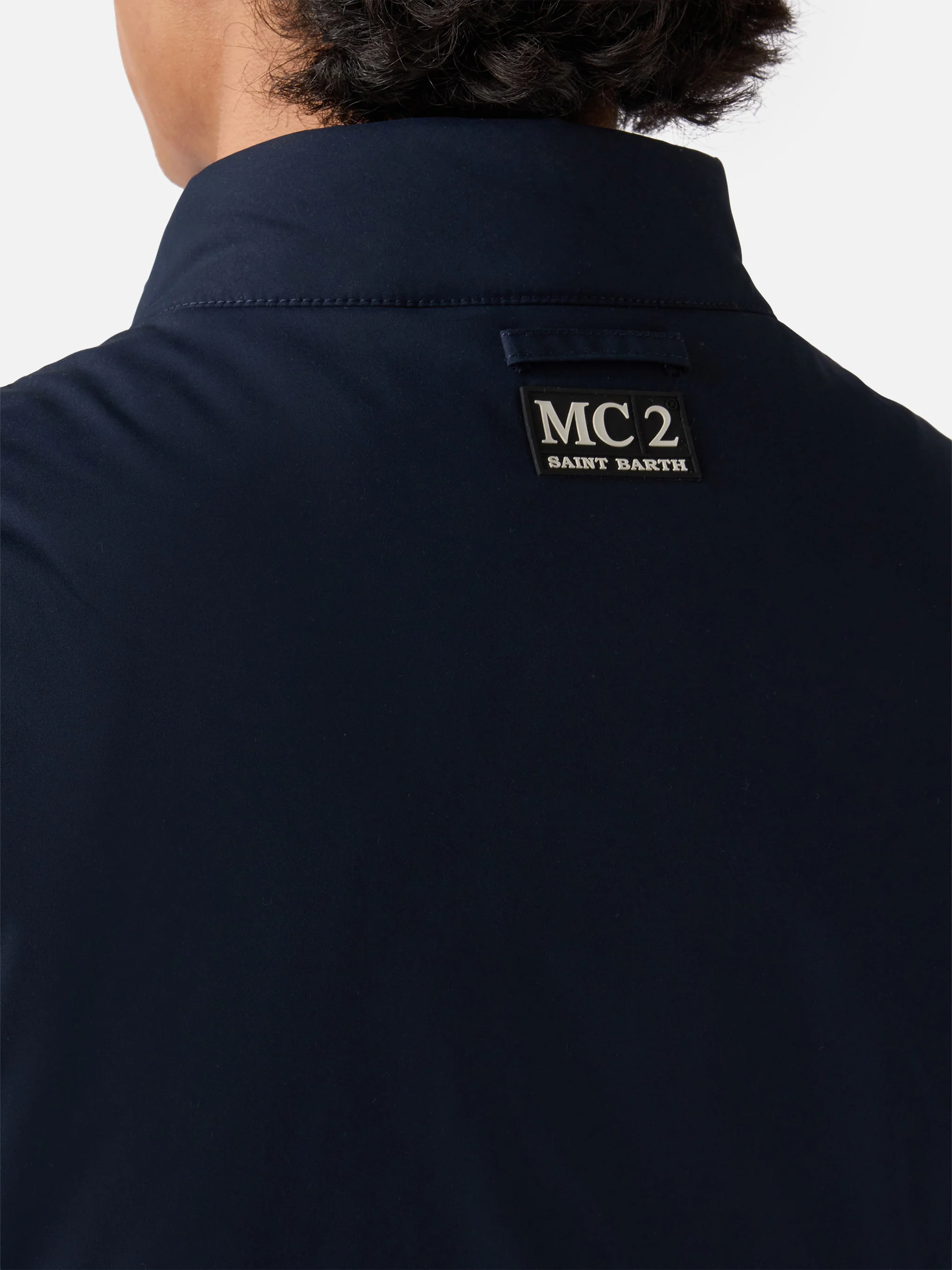Gilet Vonn imbottito in tessuto tecnico blu navy tinta unita - Image 5