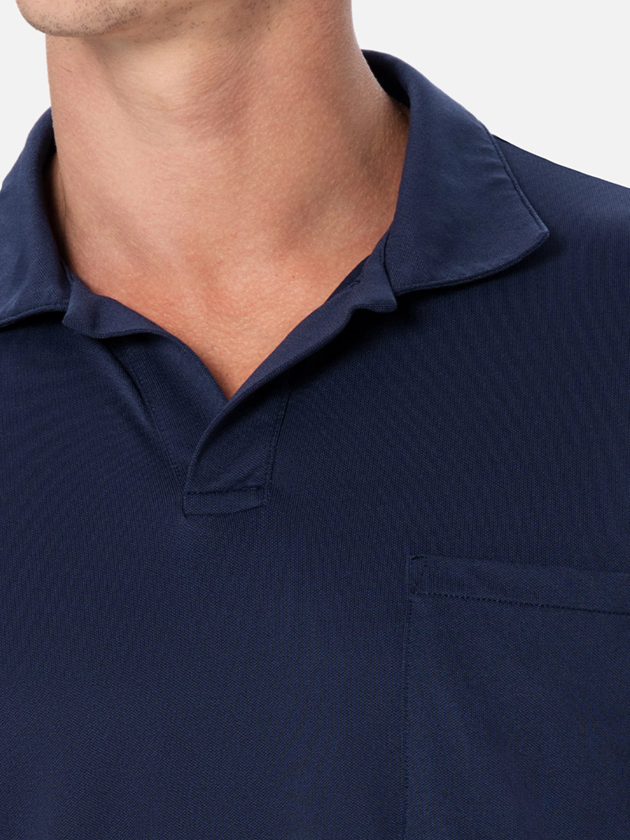 Polo Camber in piqué tecnico blu navy tinta unita - Image 2
