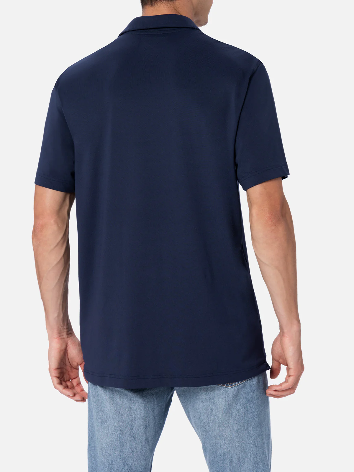 Polo Camber in piqué tecnico blu navy tinta unita - Image 3