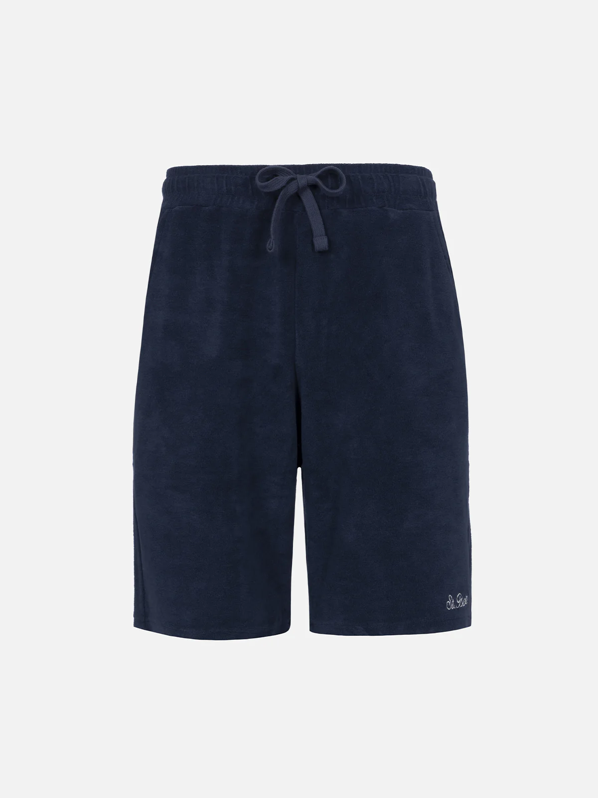 Bermuda Randle Sponge in tessuto effetto spugna blu navy tinta unita - Image 4