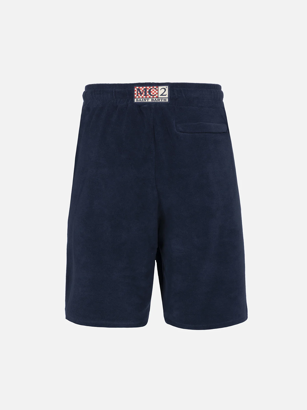 Bermuda Randle Sponge in tessuto effetto spugna blu navy tinta unita - Image 5
