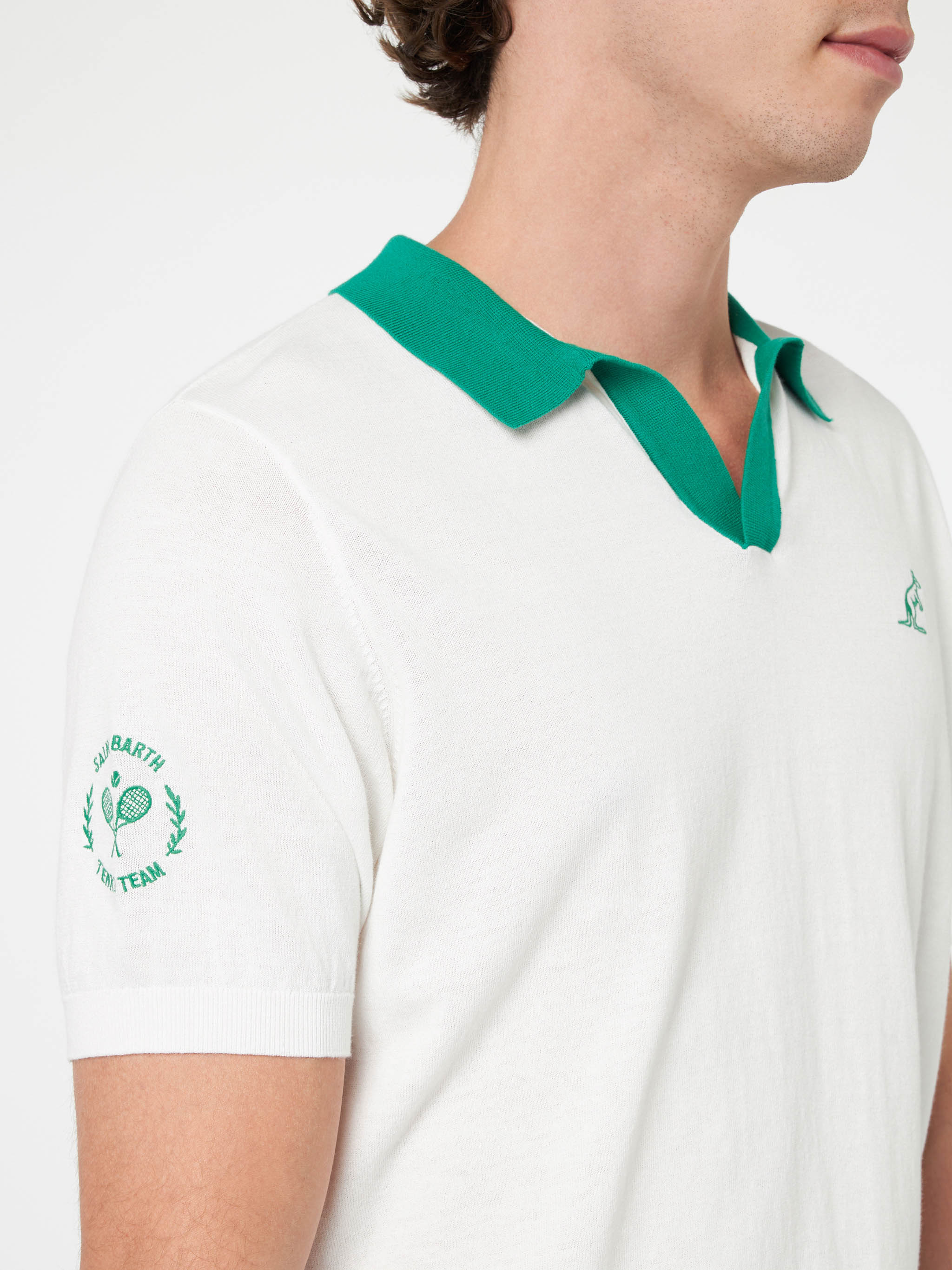 Polo Newcombe in cotone lavorato panna | Special Edition - Image 2