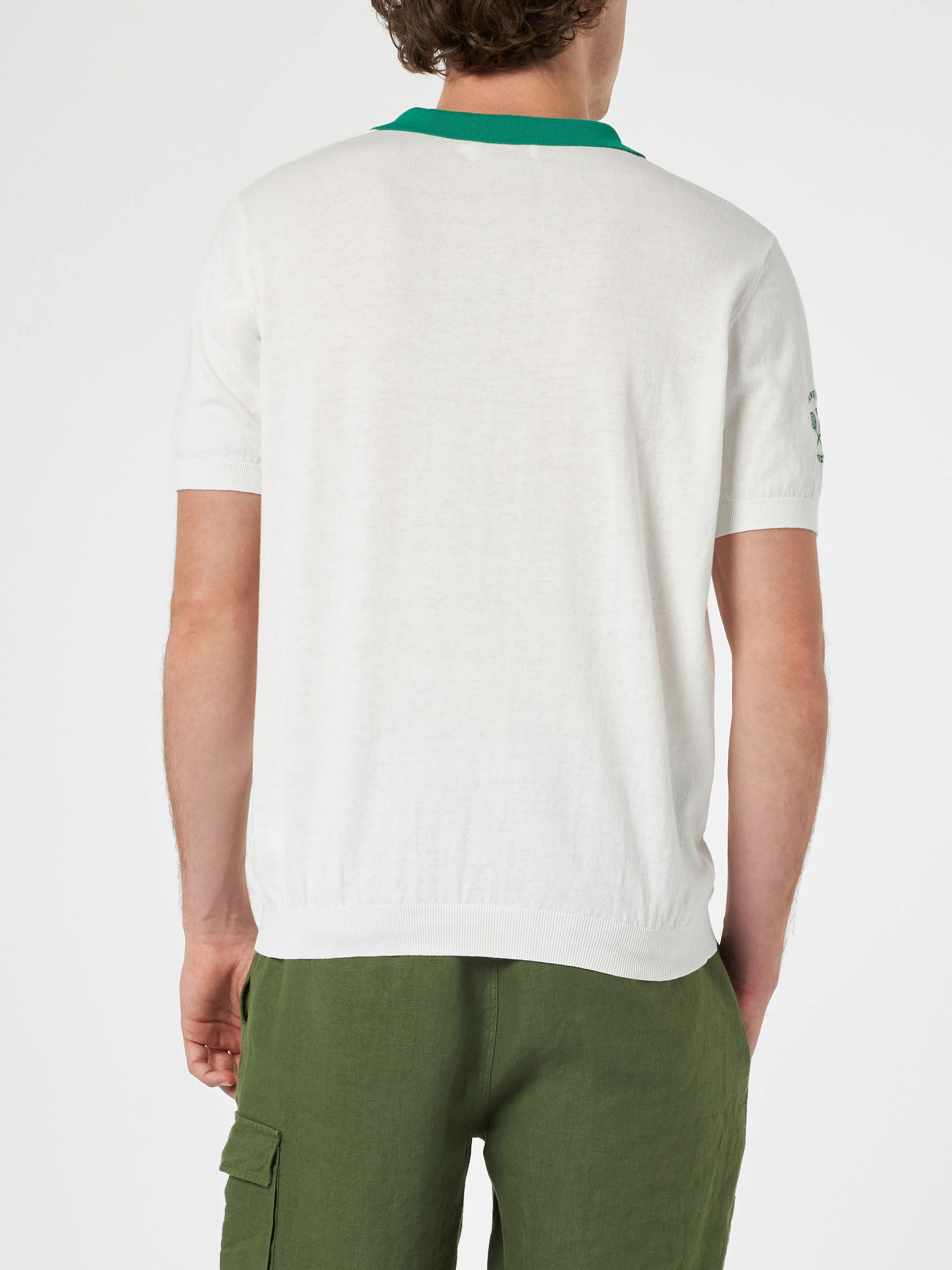 Polo Newcombe in cotone lavorato panna | Special Edition - Image 3