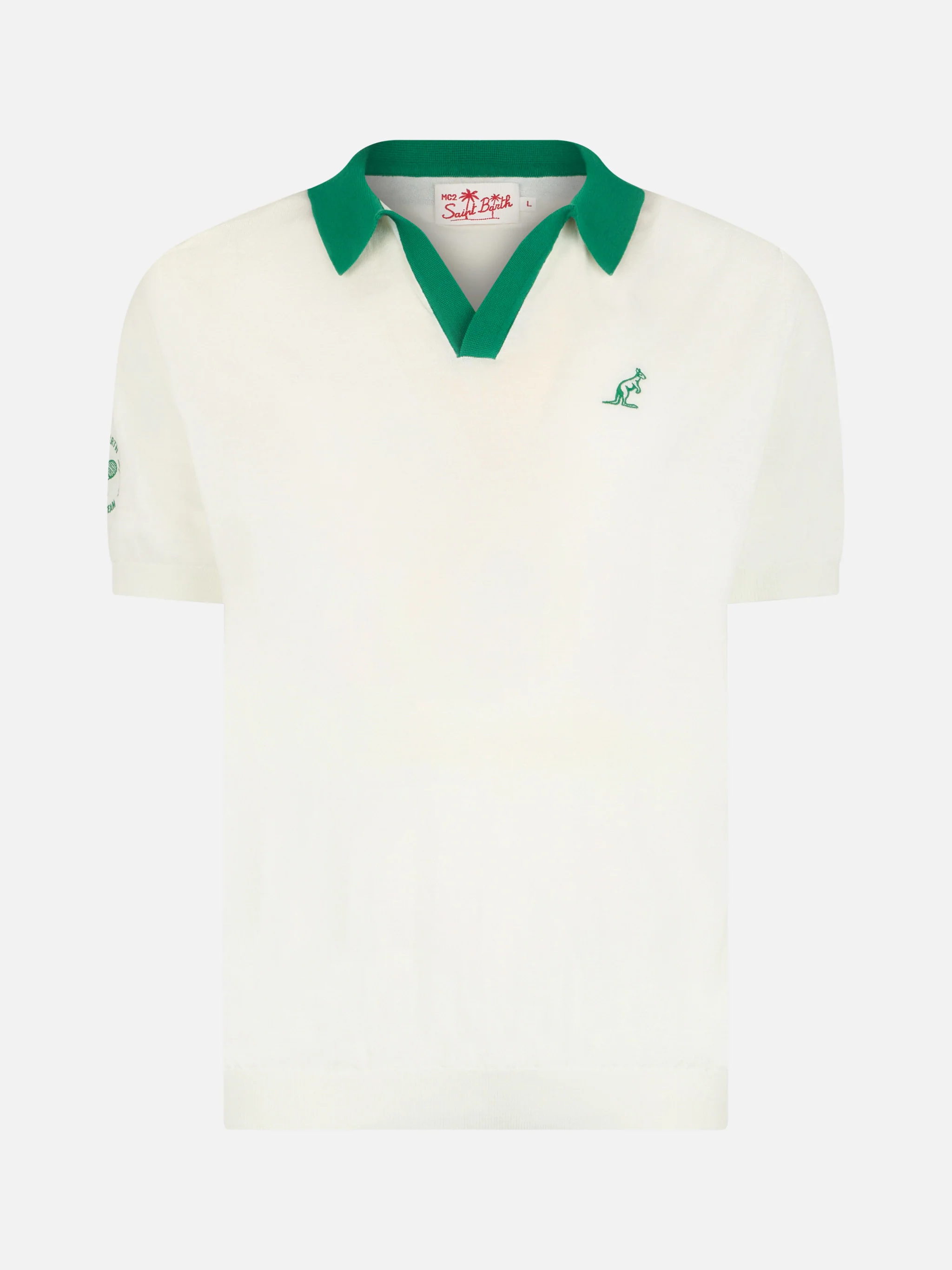 Polo Newcombe in cotone lavorato panna | Special Edition - Image 4