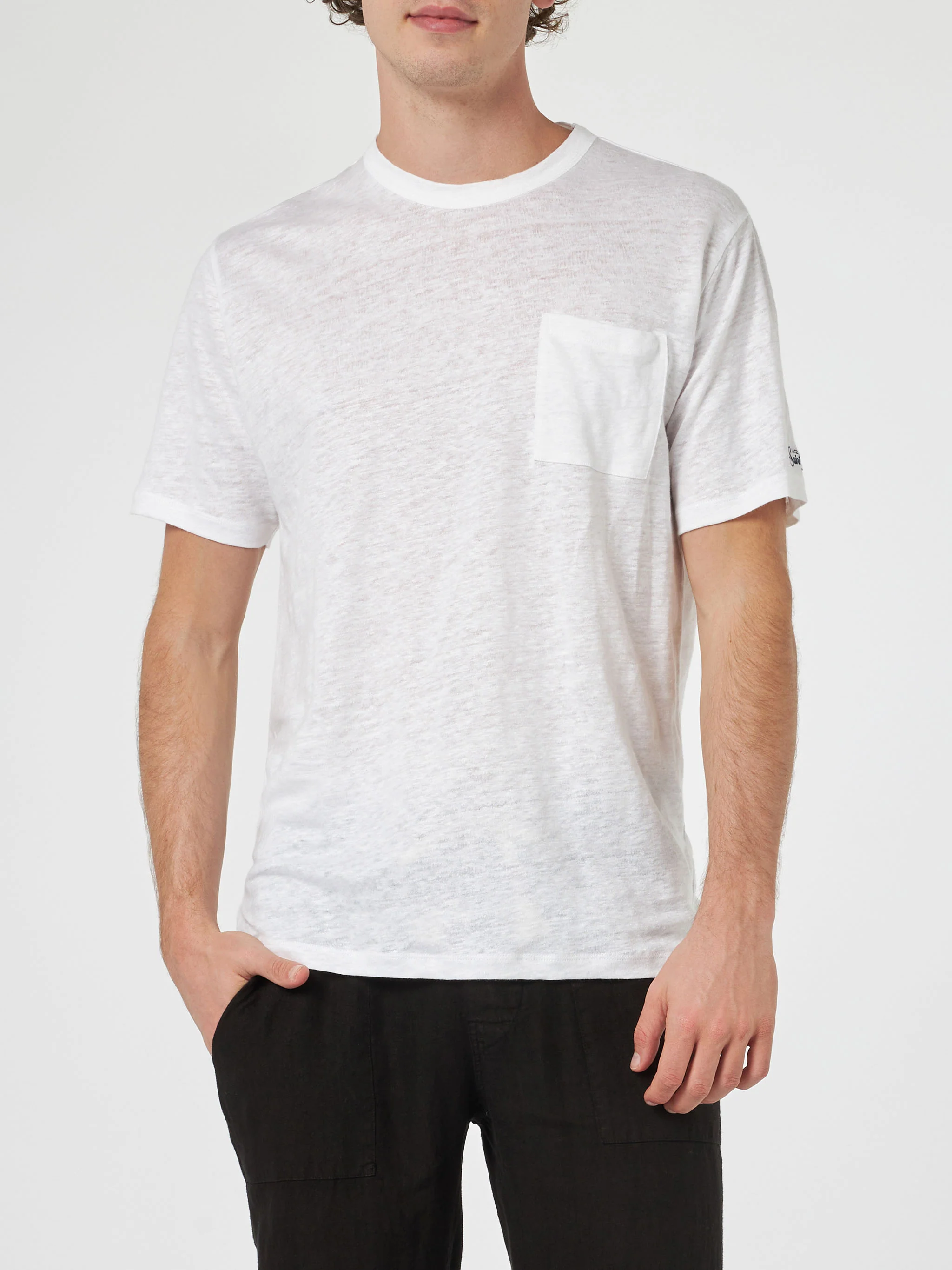 T-shirt Ecstasea in lino jersey panna - Image 2