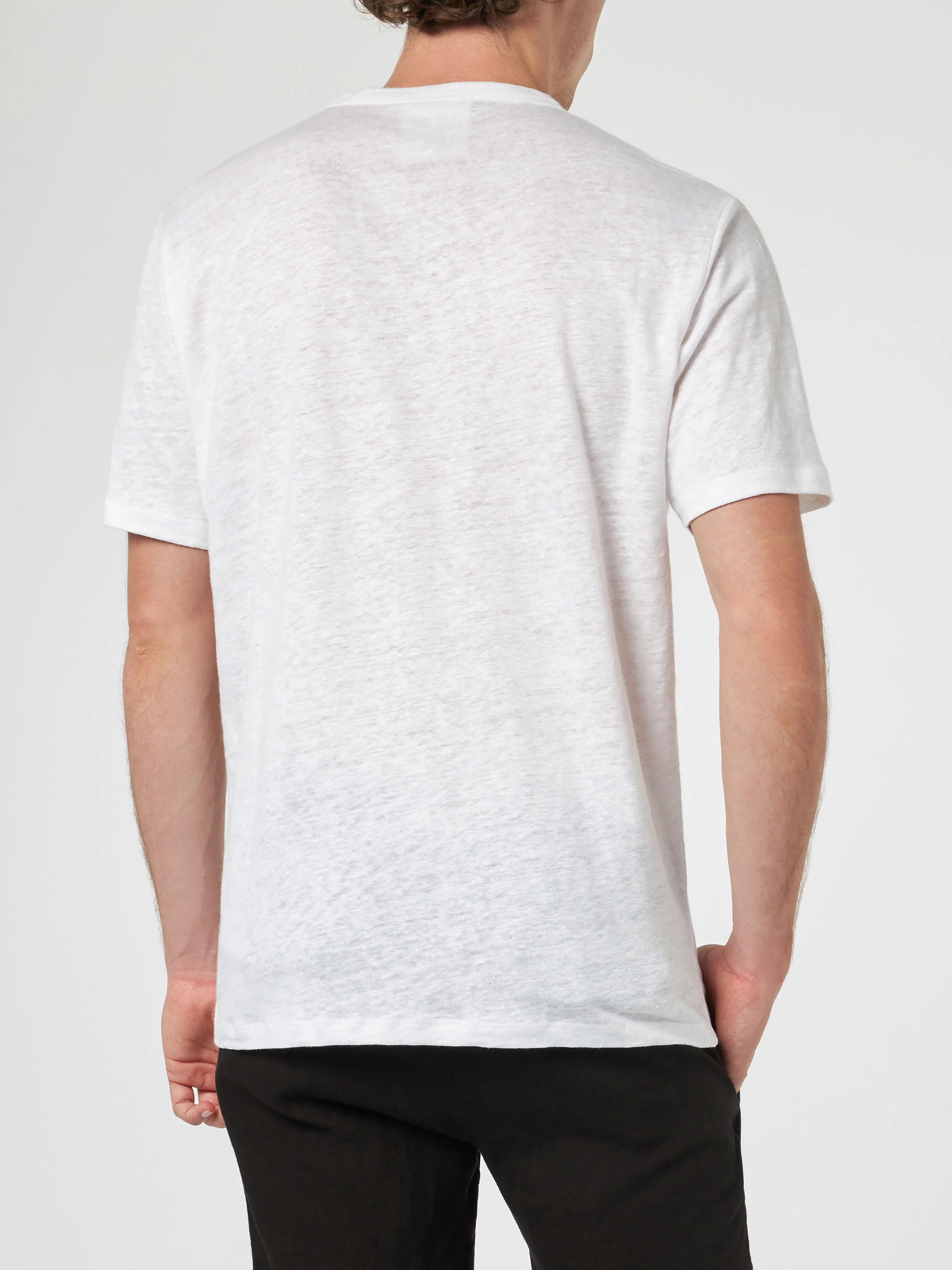 T-shirt Ecstasea in lino jersey panna - Image 4