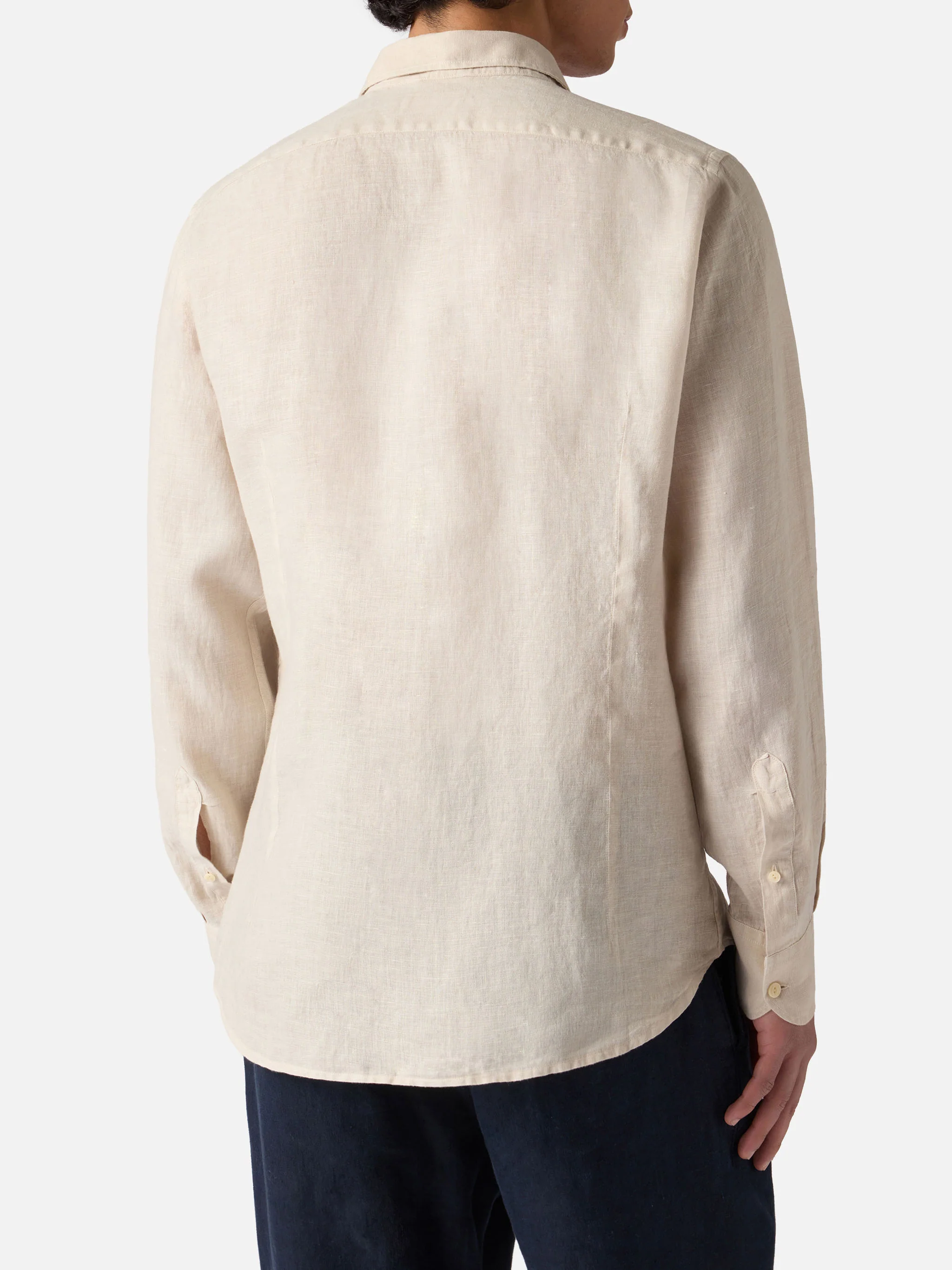 Camicia Pamplona in lino panna - Image 3