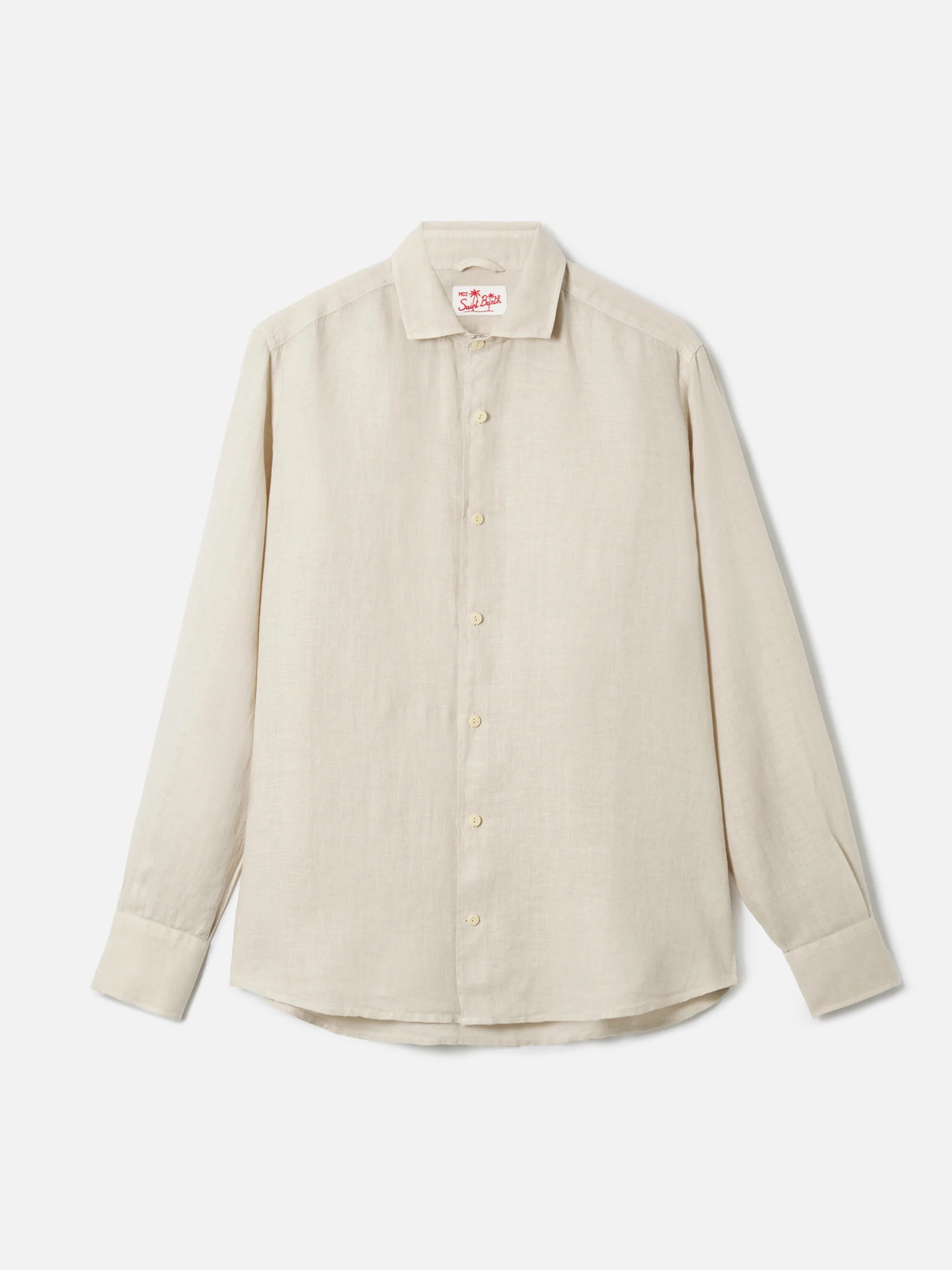 Camicia Pamplona in lino panna - Image 4