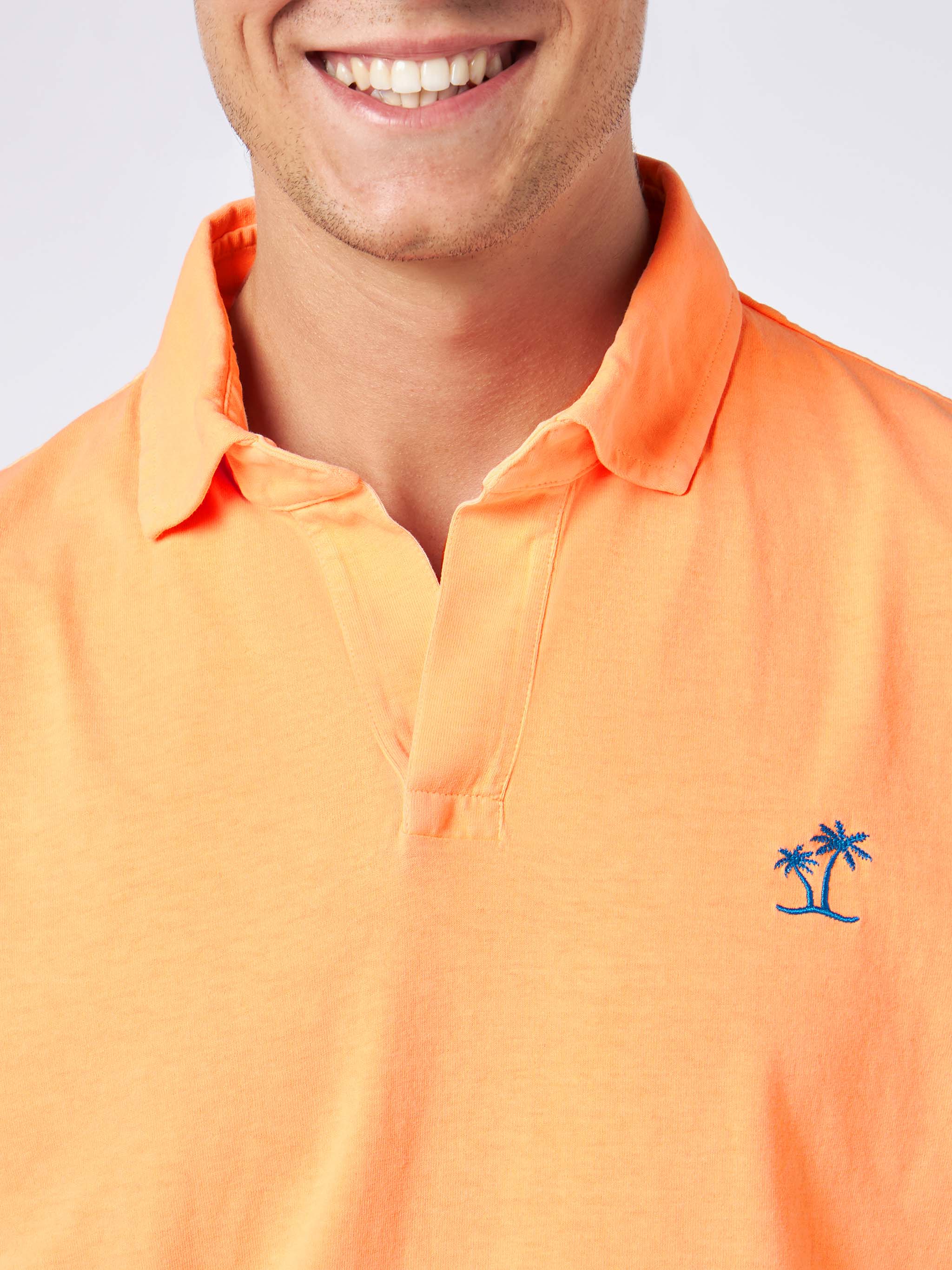 Polo Brighton in jersey di cotone arancione - Image 2