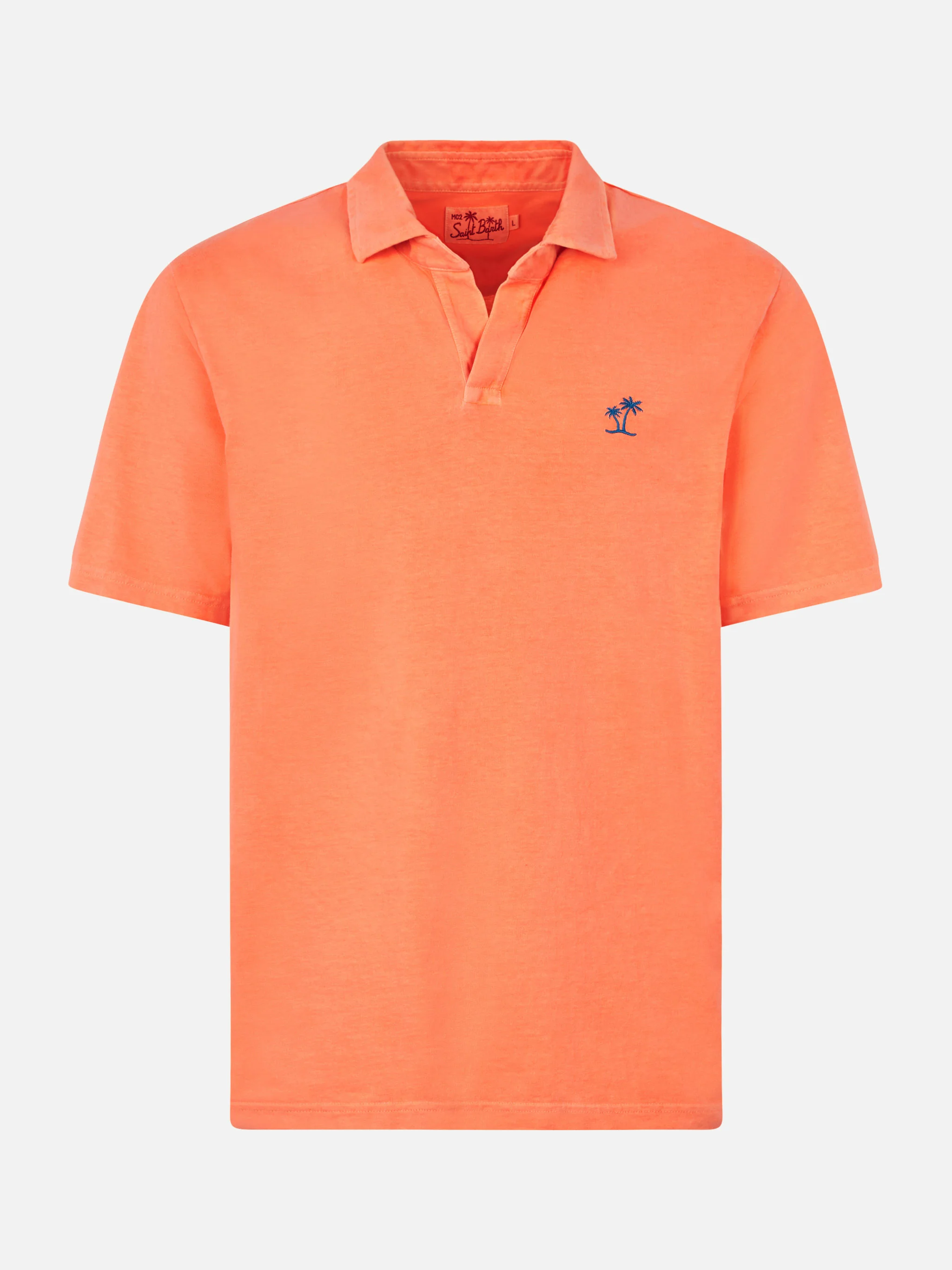 Polo Brighton in jersey di cotone arancione - Image 4