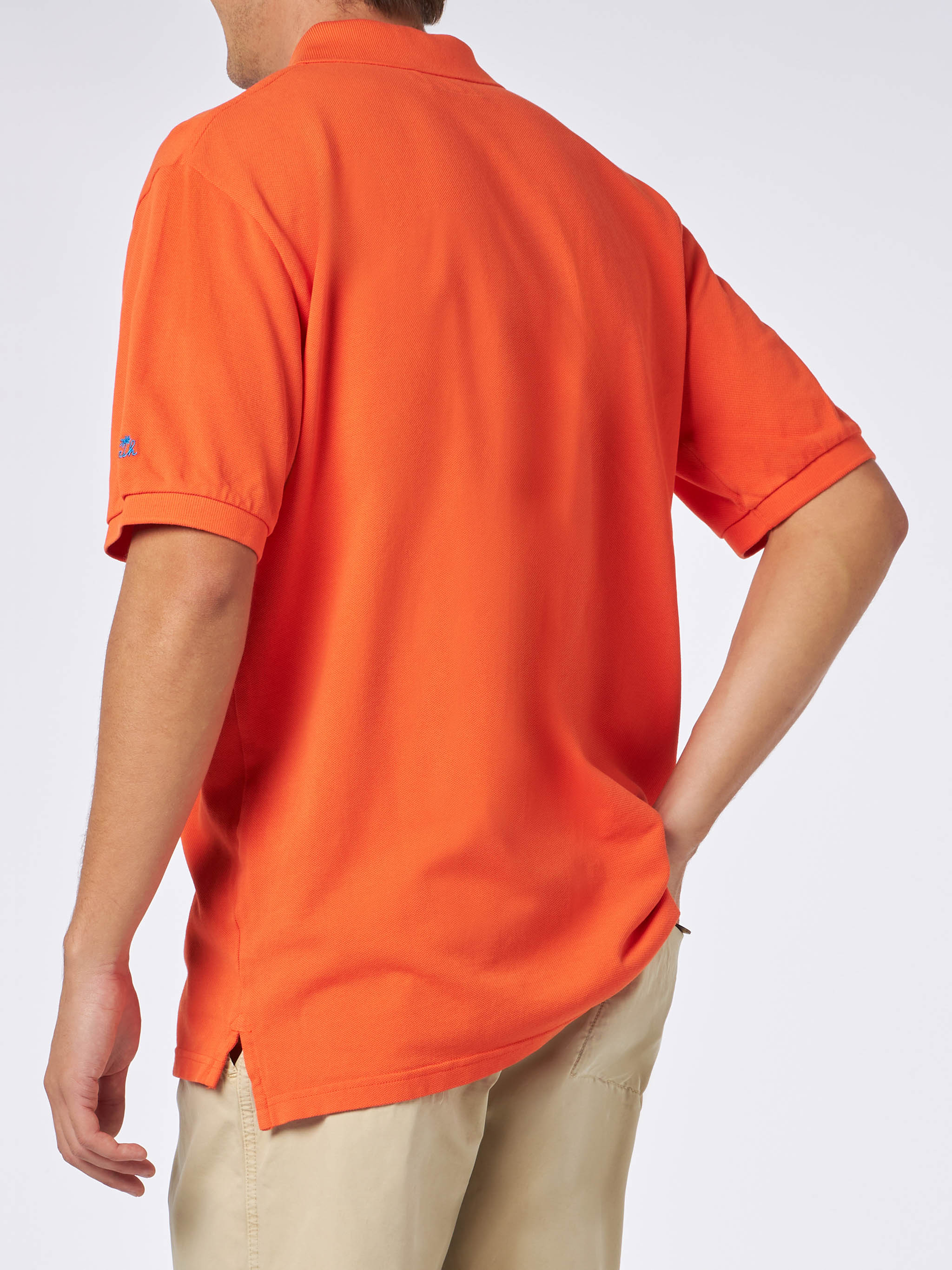 Polo Beverly Hills Vintage in piquet arancione effetto vintage - Image 3