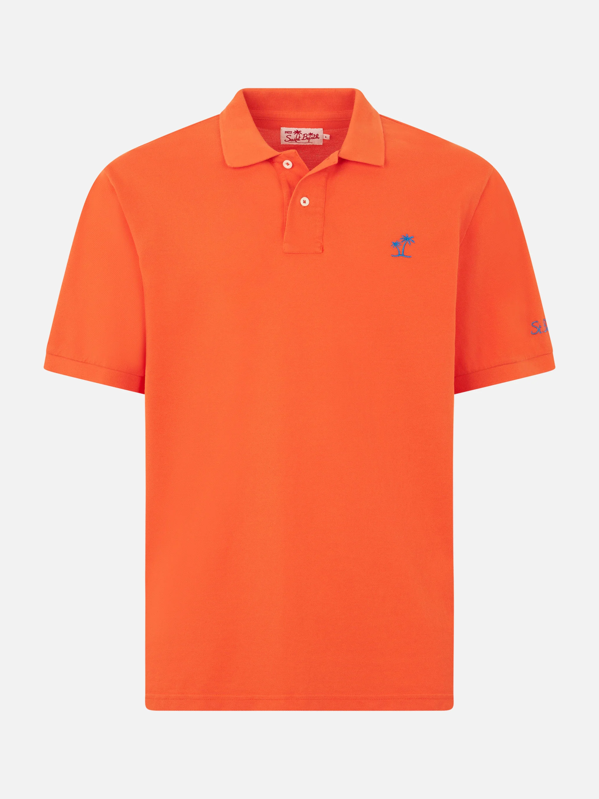 Polo Beverly Hills Vintage in piquet arancione effetto vintage - Image 4