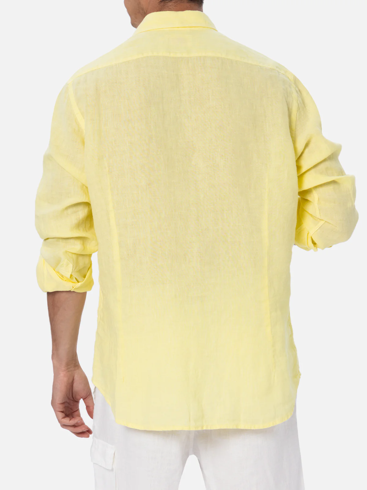 Camicia Pamplona in lino giallo chiaro - Image 3