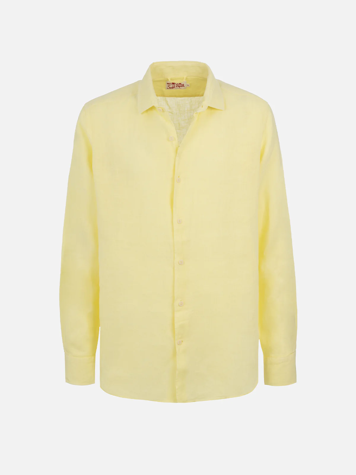 Camicia Pamplona in lino giallo chiaro - Image 4