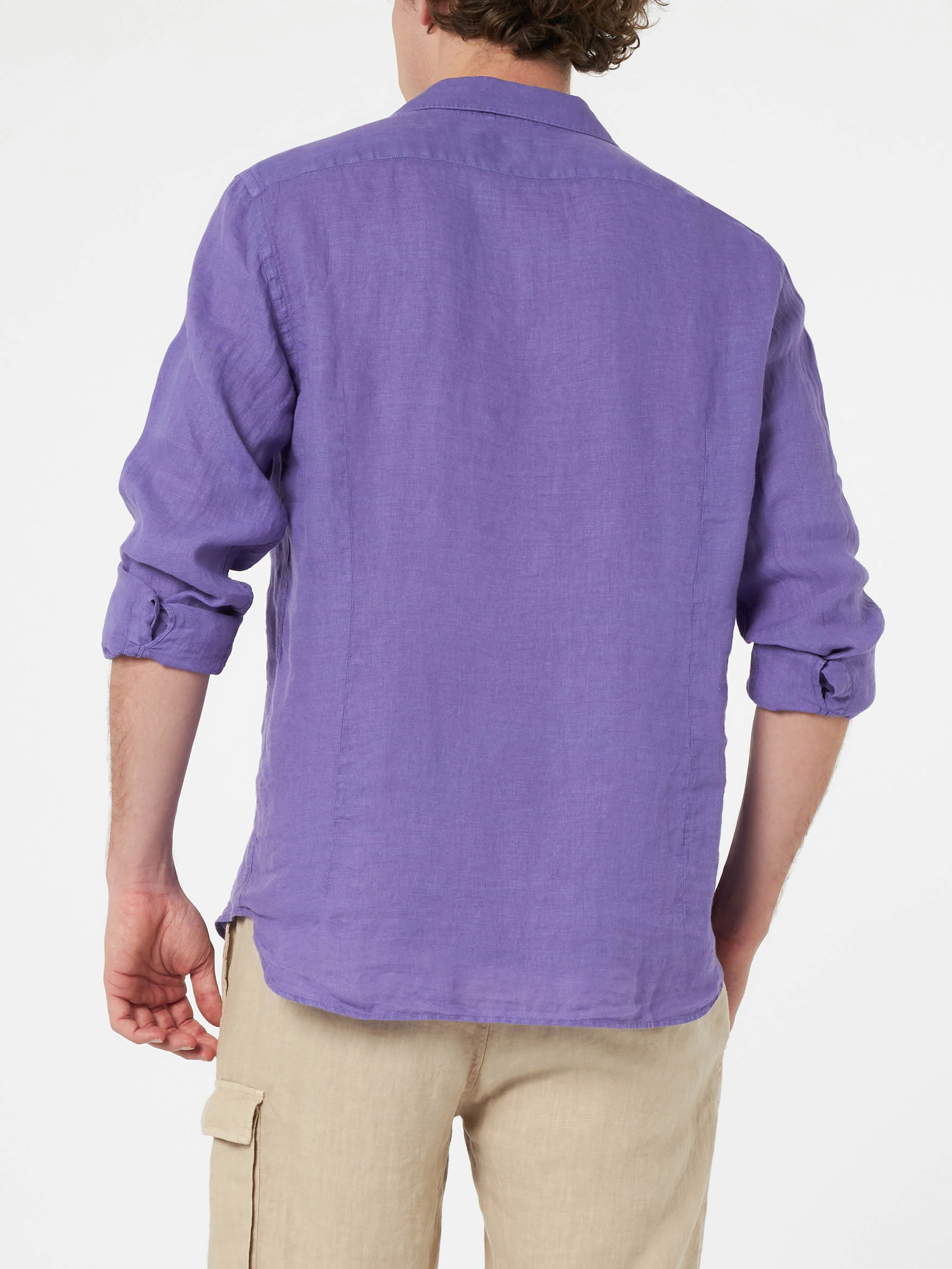 Camicia Pamplona in lino viola vintage - Image 2