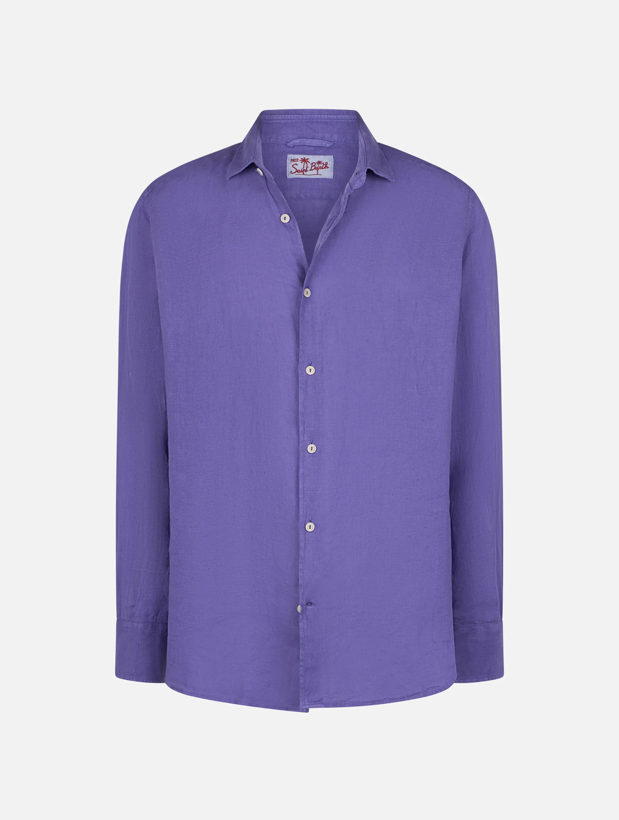 Camicia Pamplona in lino viola vintage - Image 4
