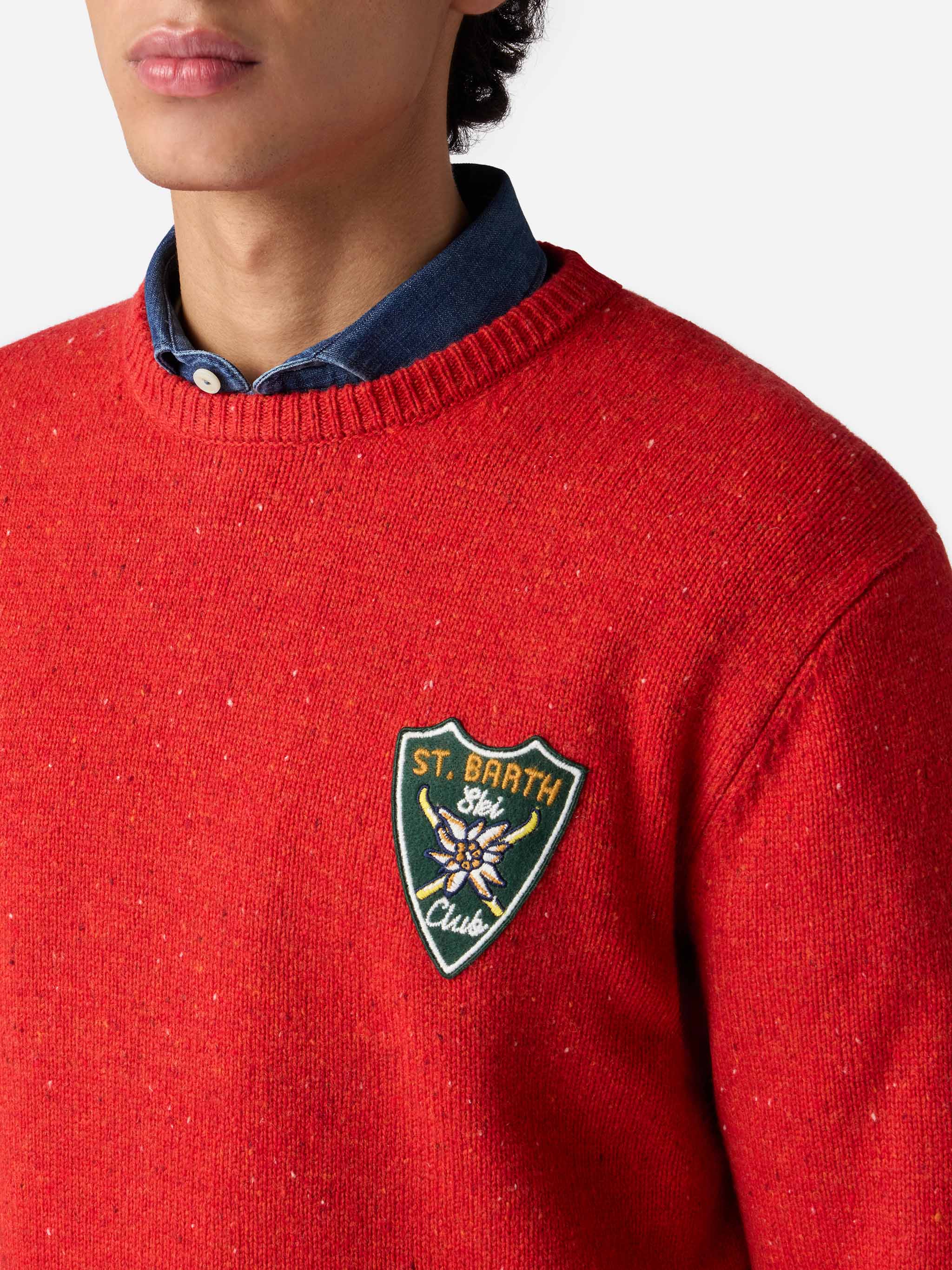 Maglia Heron rossa con patch St. Barth - Image 2