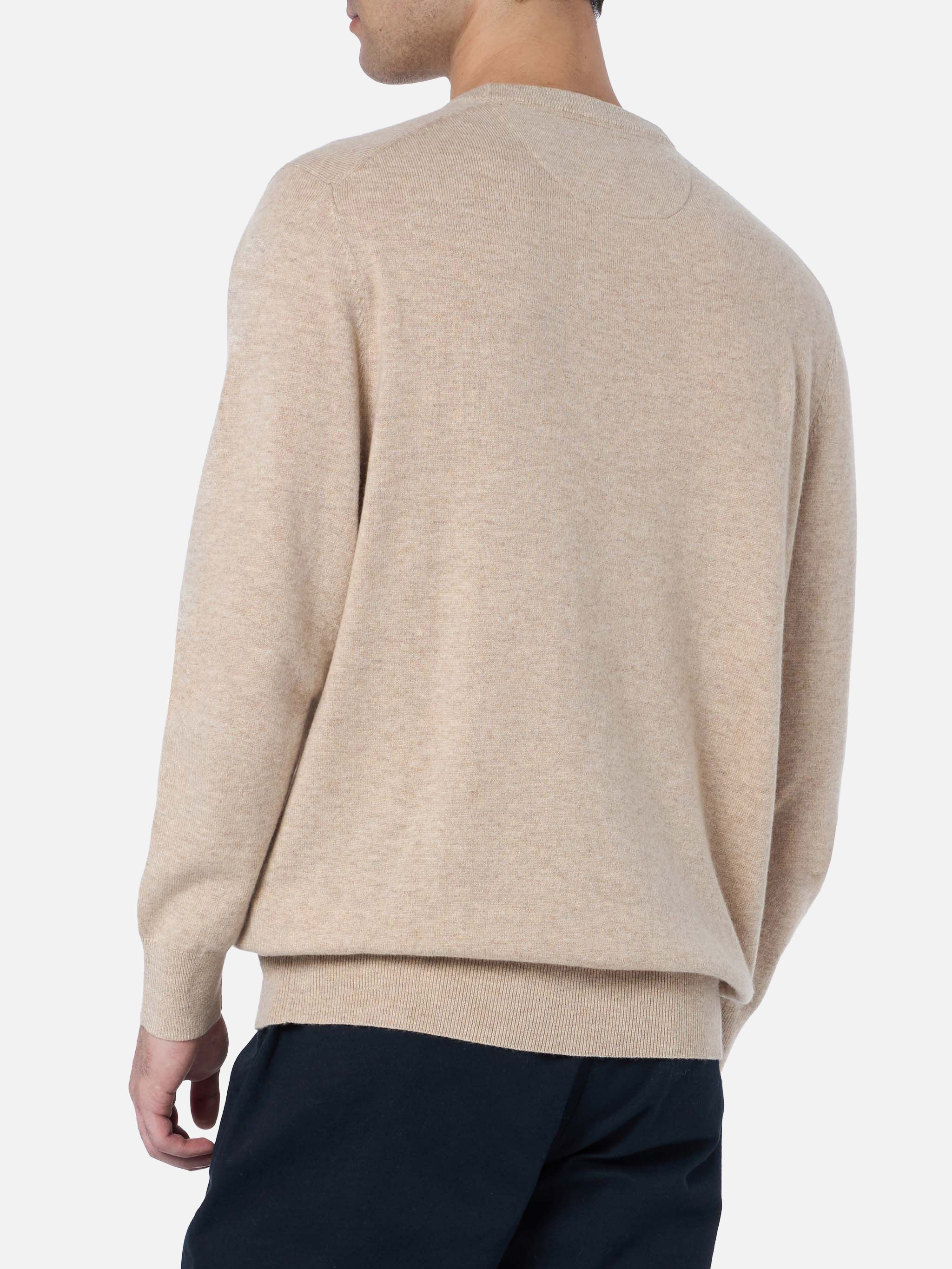 Maglione girocollo Regent in MISTO CASHMERE beige - Image 2