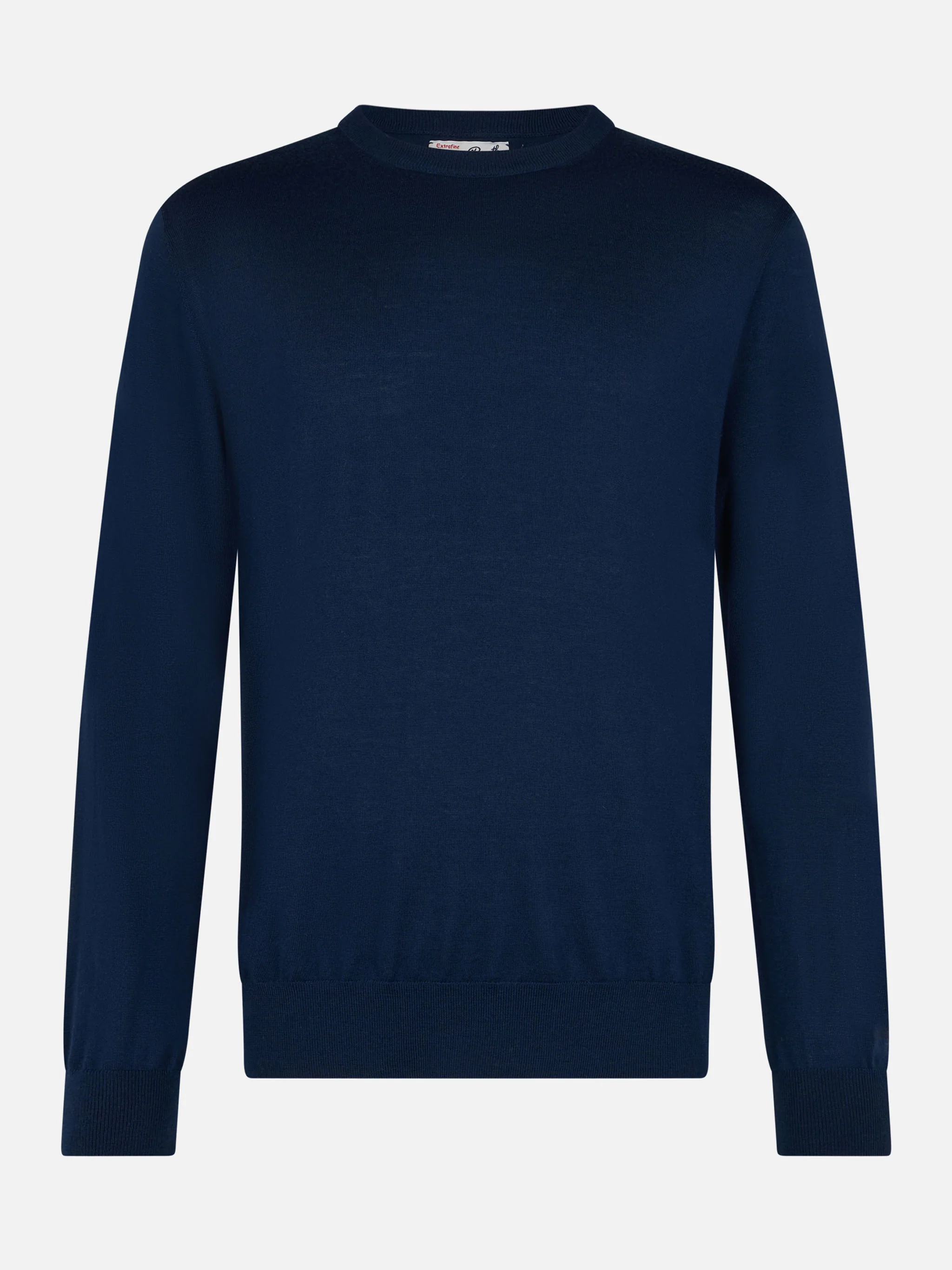 Maglione girocollo Regent in 100% LANA MERINO blu navy - Image 3