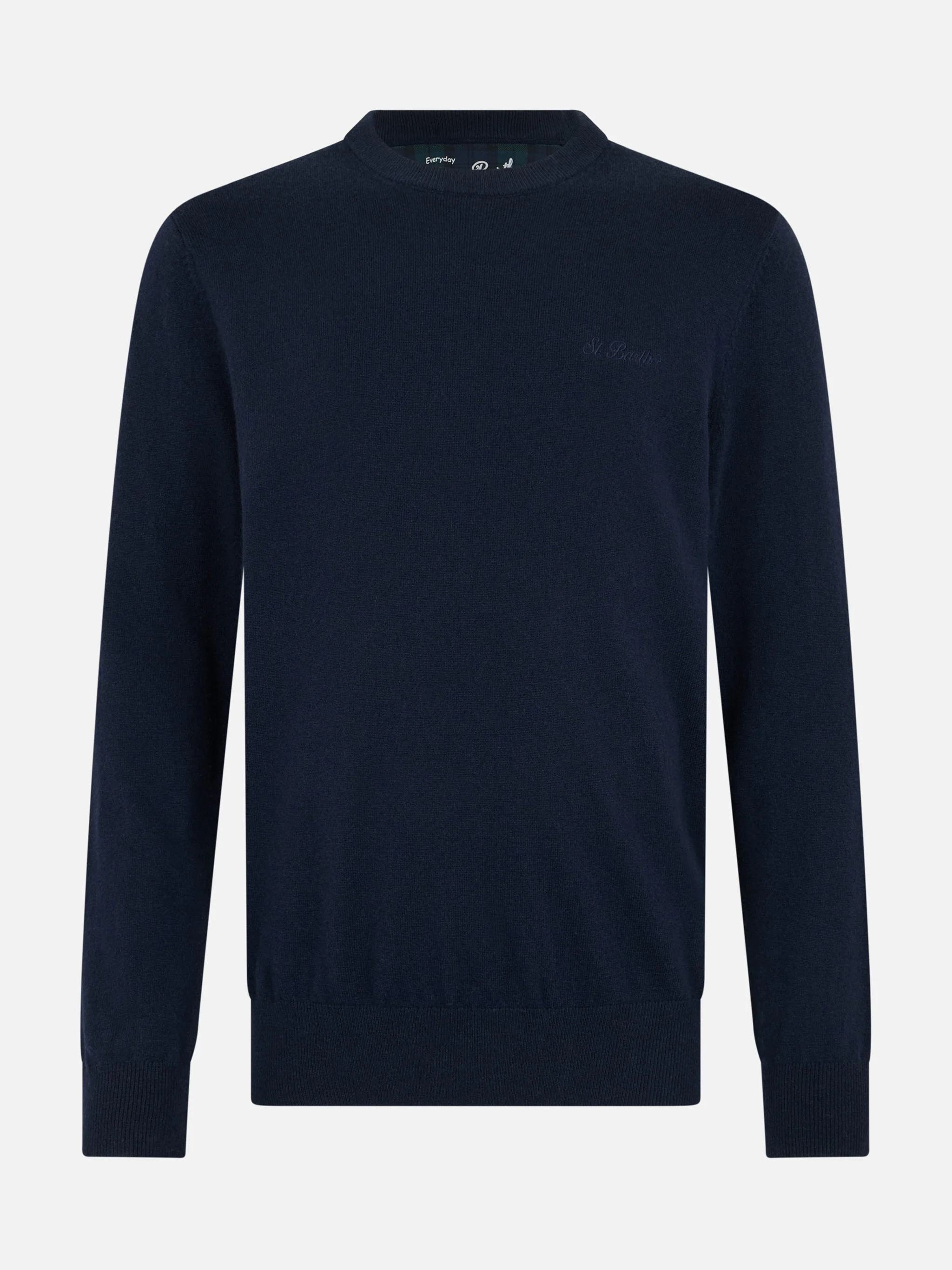 Maglione girocollo blu navy Regent in MISTO CASHMERE - Image 4