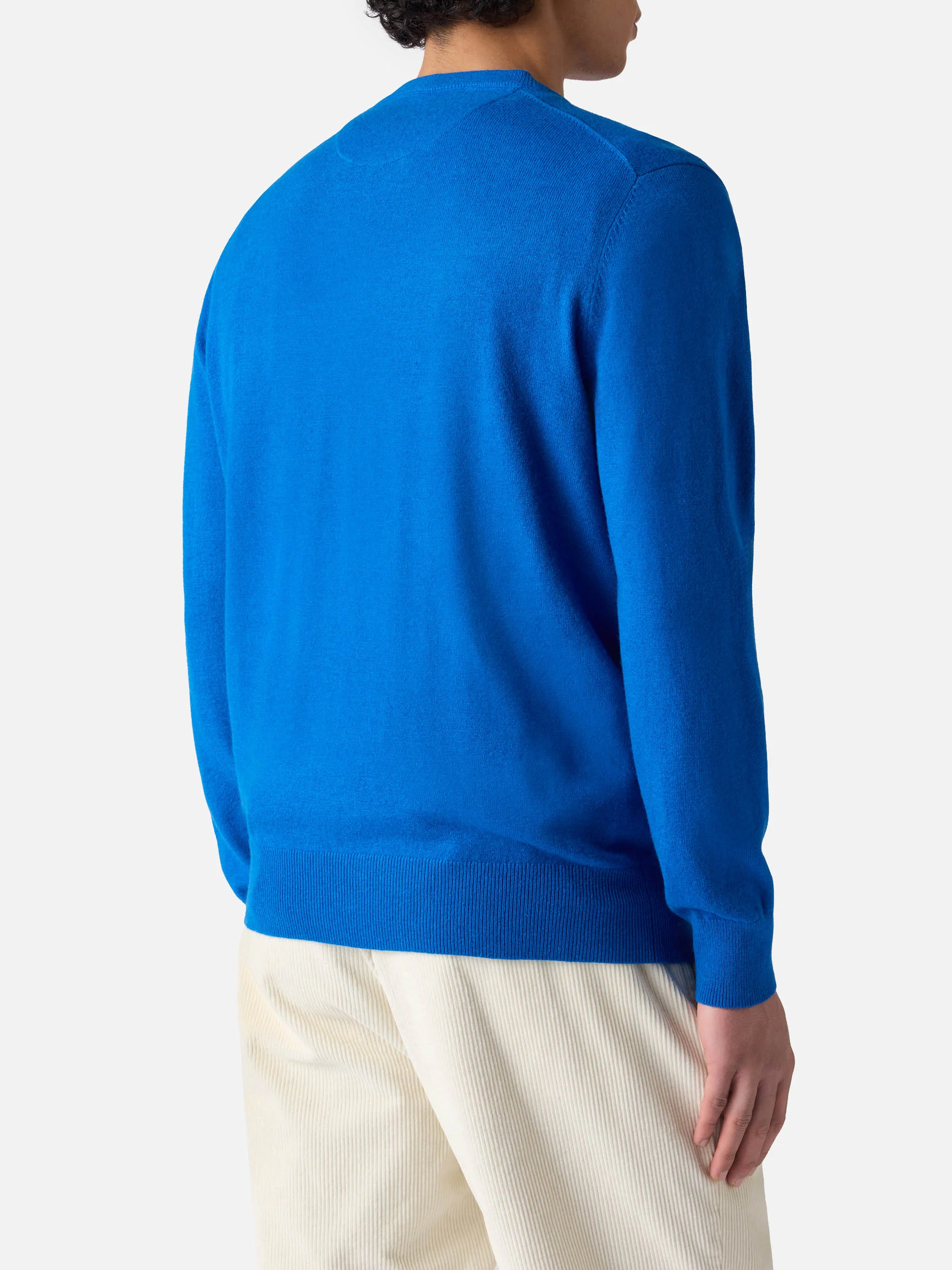 Maglione girocollo Regent in MISTO CASHMERE bluette - Image 3