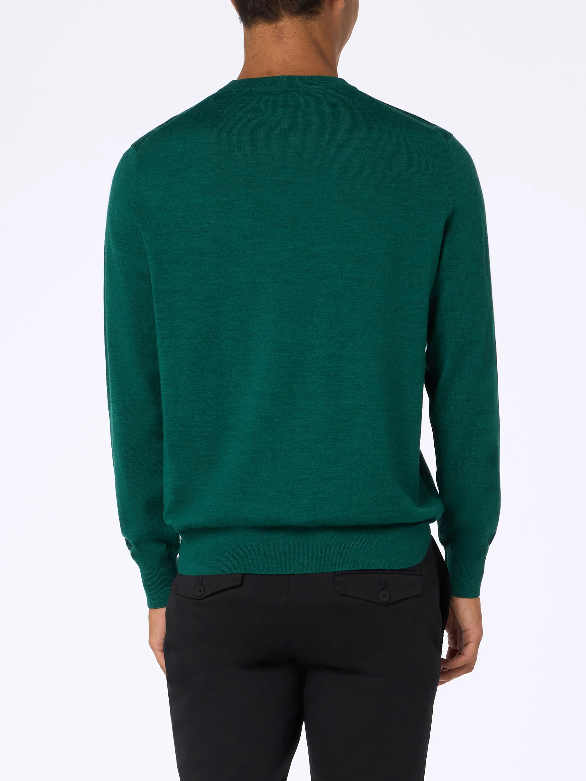 Maglione Regent in 100% LANA MERINO verde inglese - Image 4