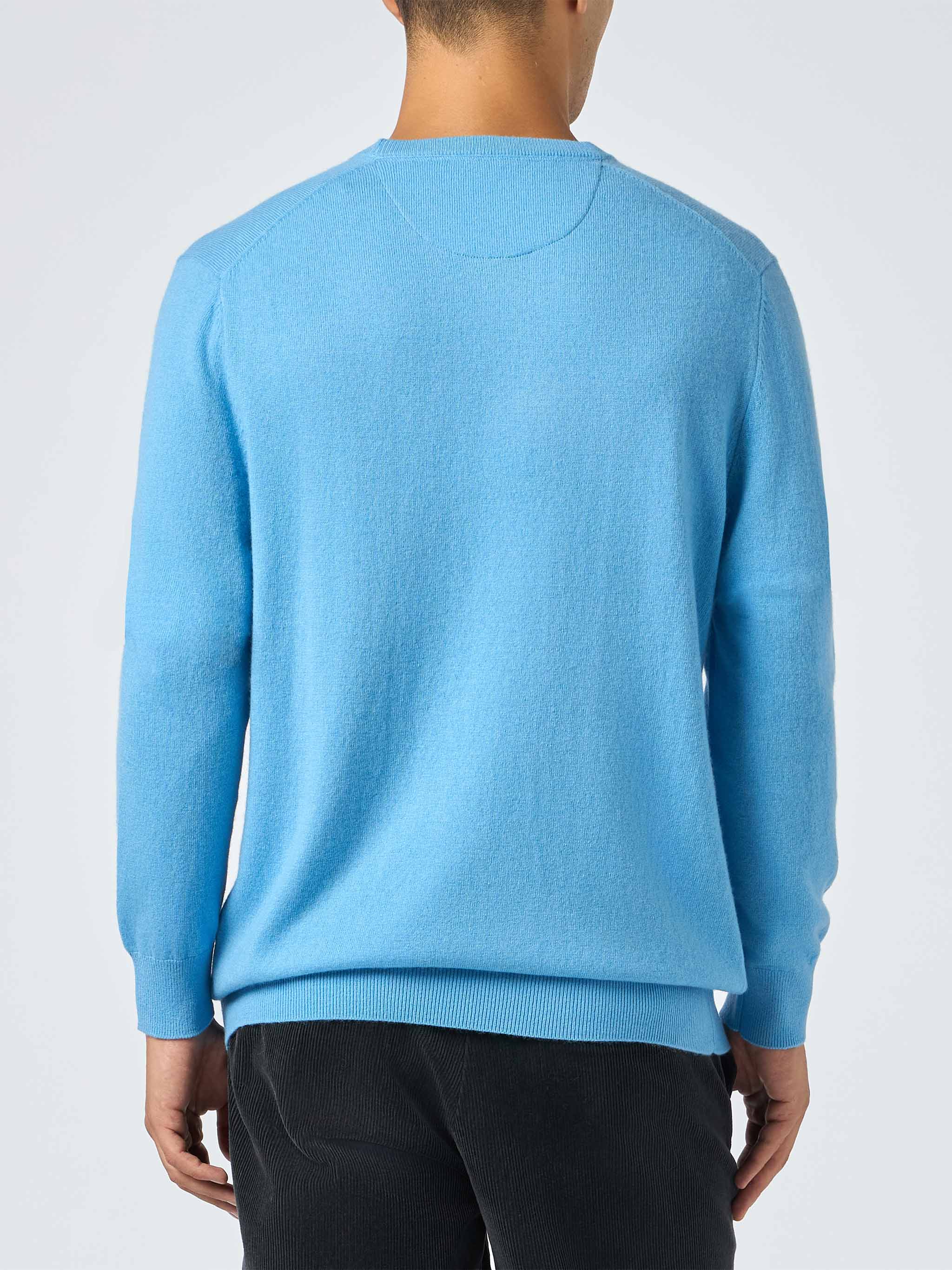 Maglione girocollo Regent in MISTO CASHMERE blu polvere - Image 2