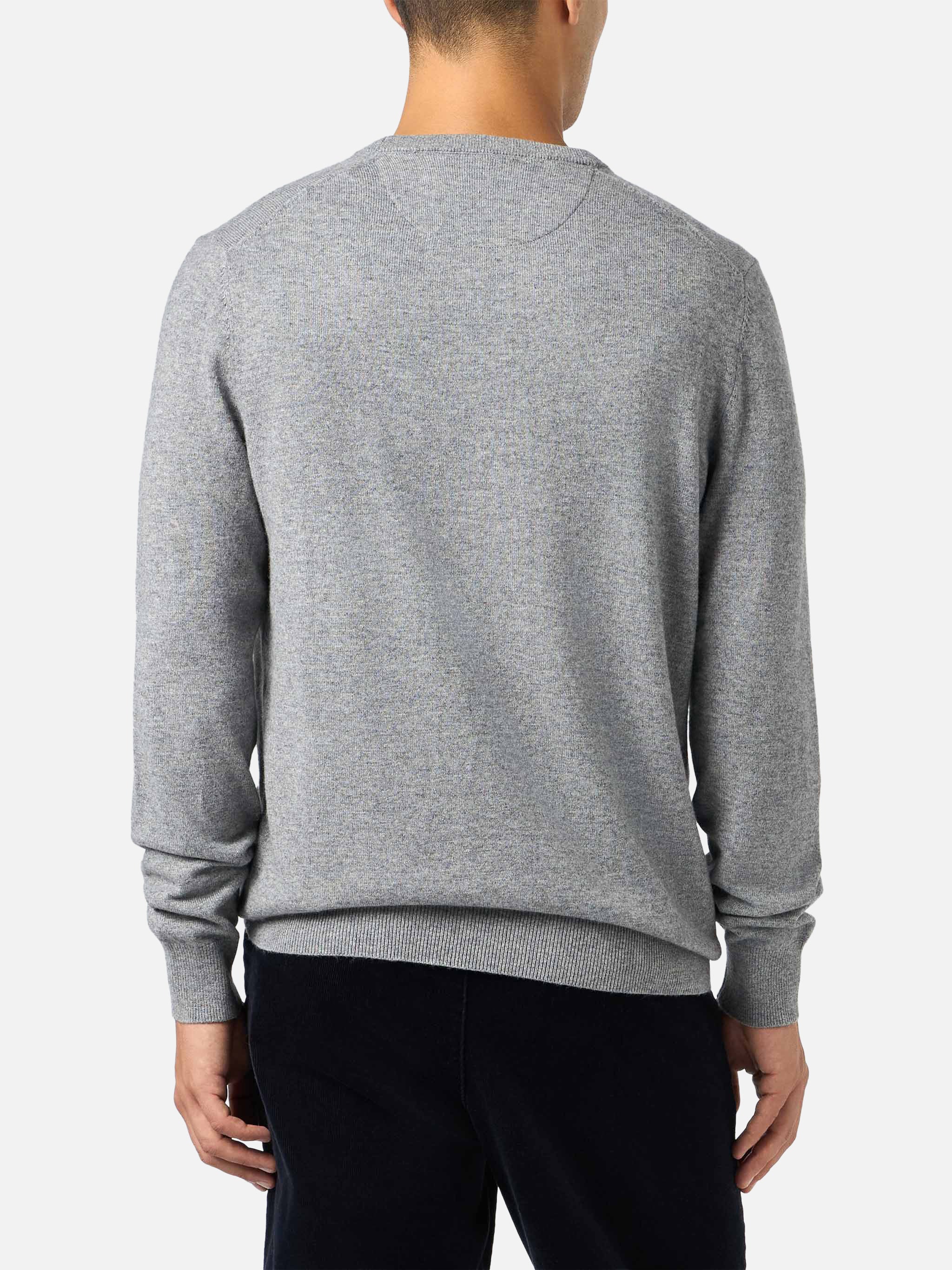 Maglione girocollo Regent in MISTO CASHMERE grigio mélange - Image 2