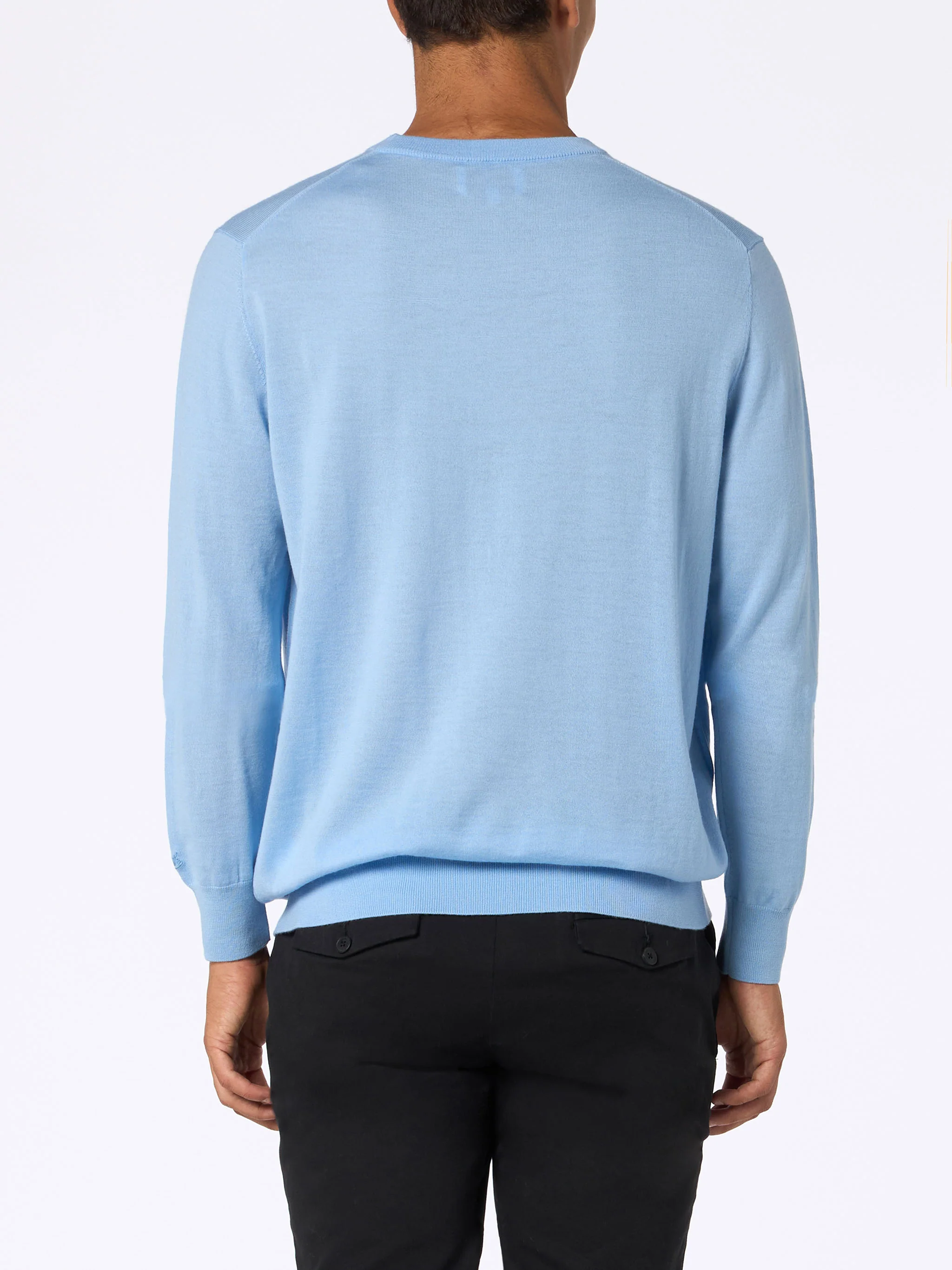 Maglione Regent in 100% LANA MERINO azzurra - Image 4