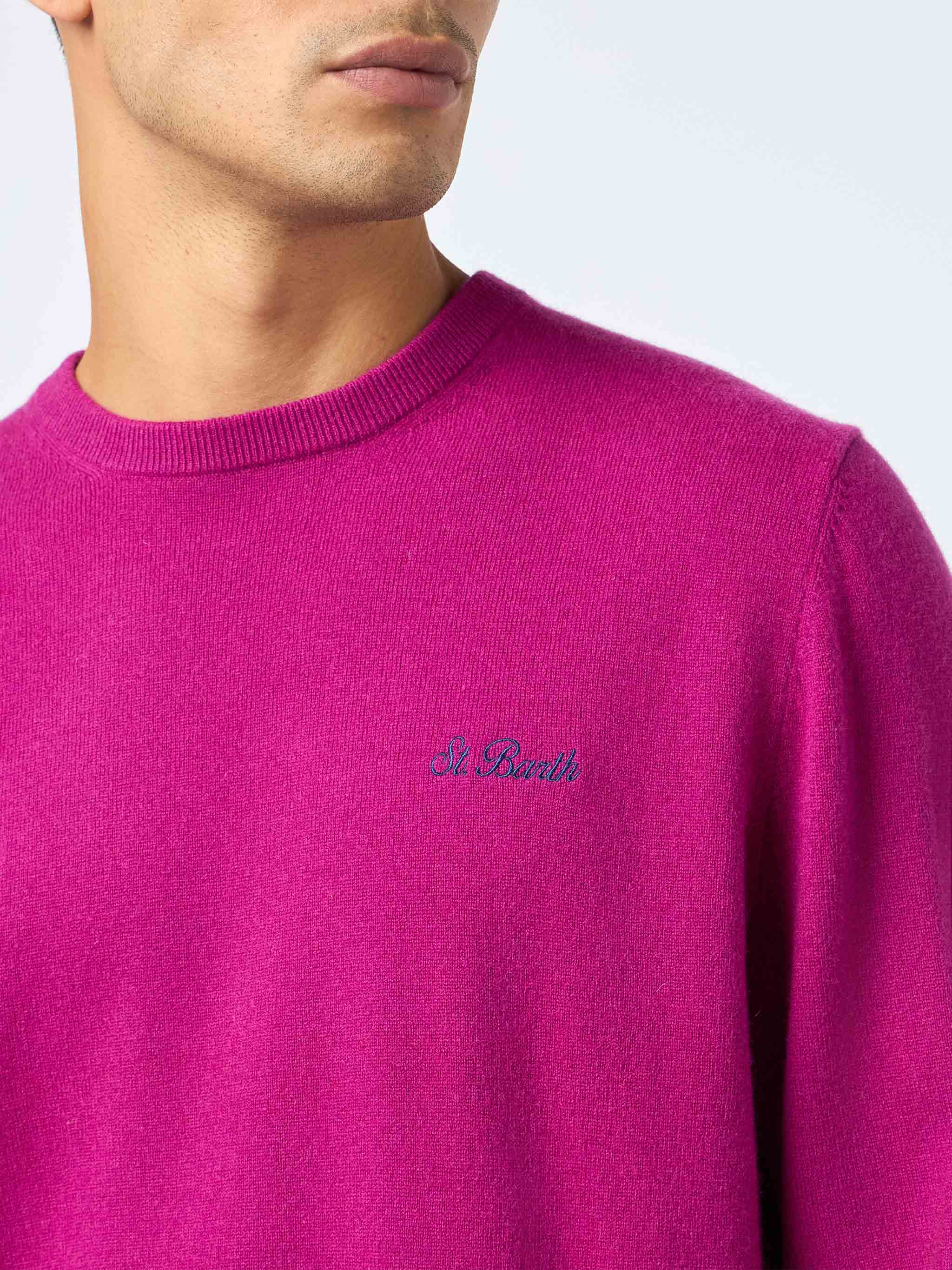 Maglione girocollo Regent in MISTO CASHMERE peonia - Image 3