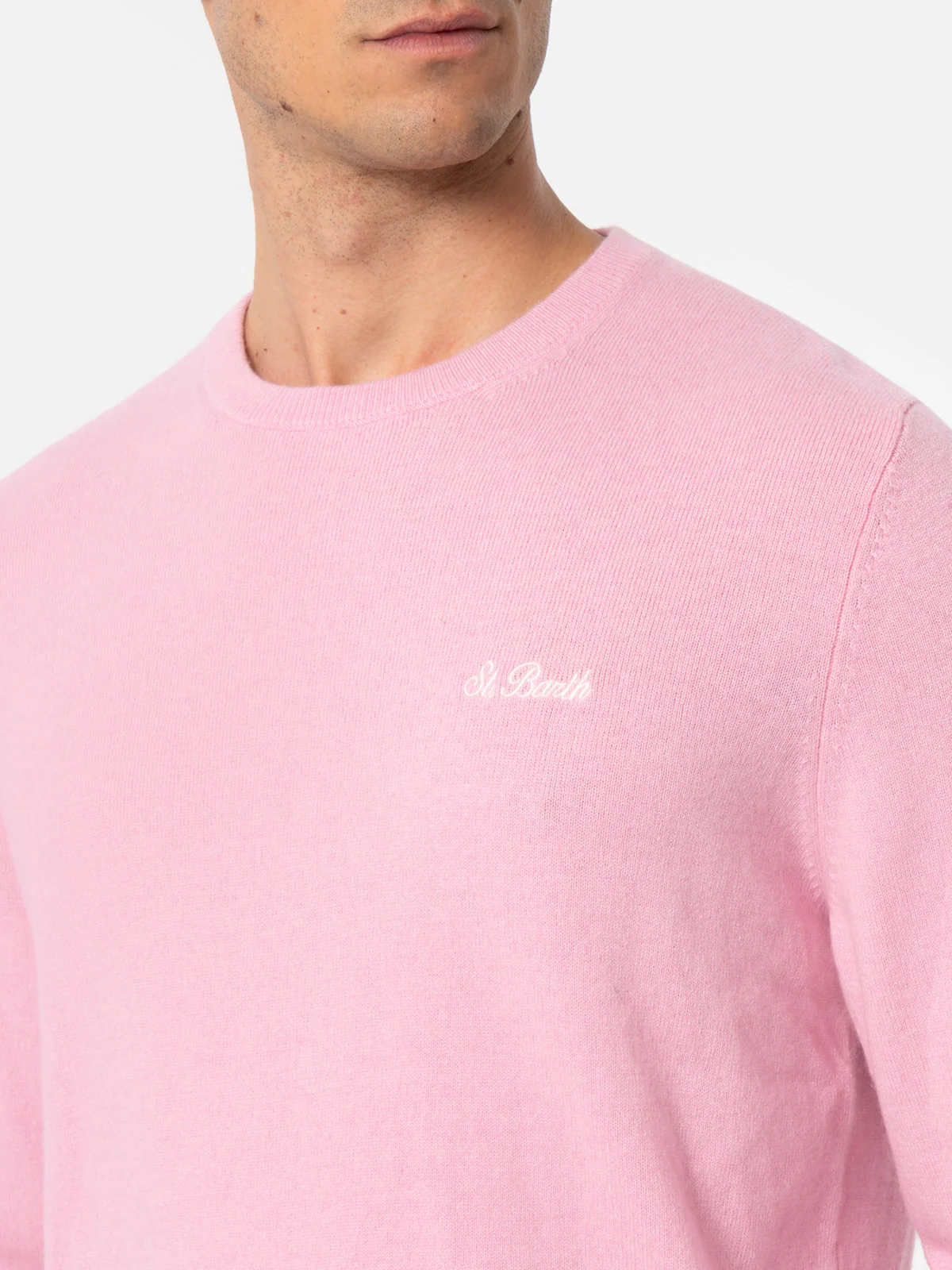 Maglione girocollo Regent in MISTO CASHMERE rosa - Image 2