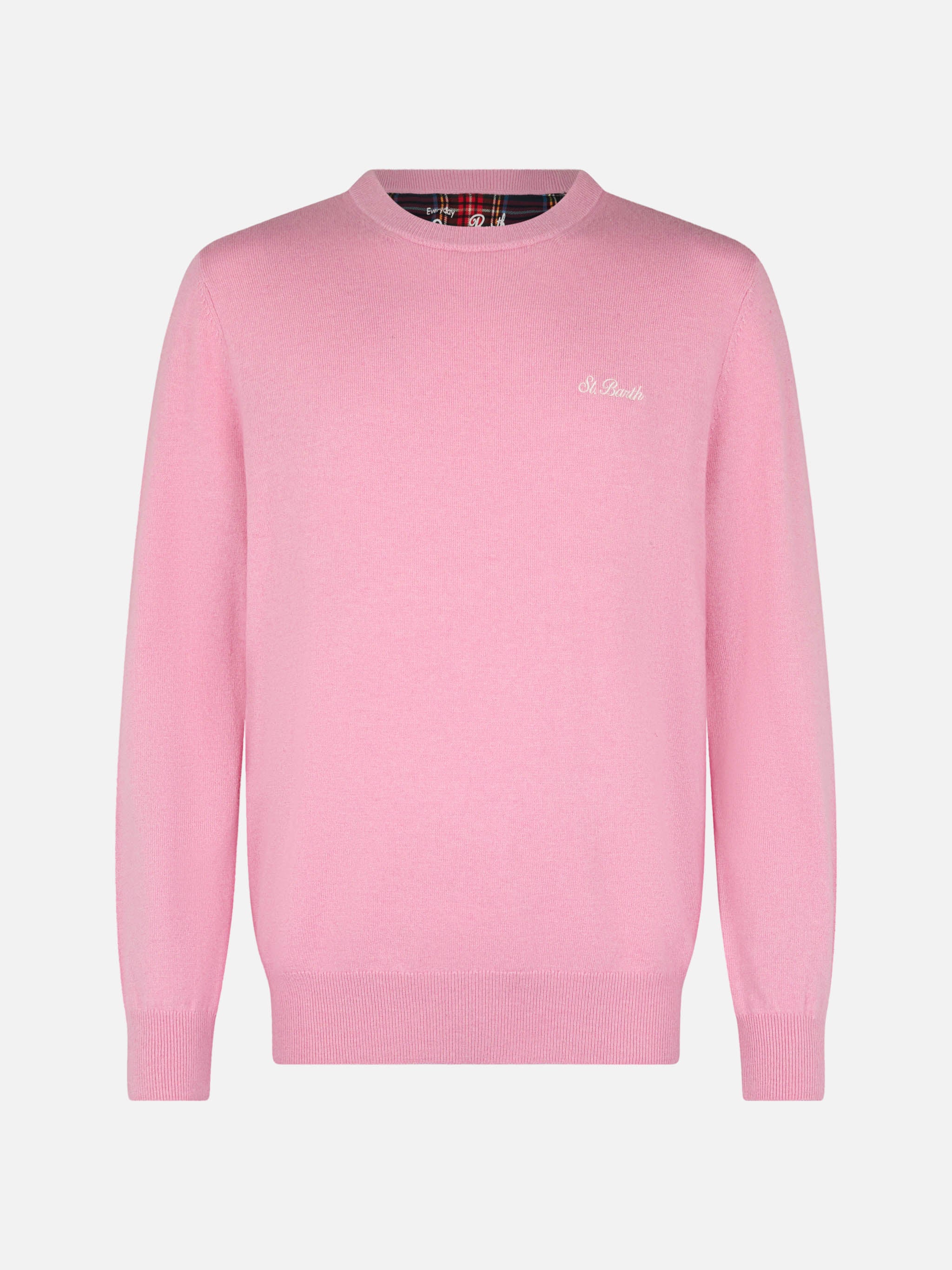 Maglione girocollo Regent in MISTO CASHMERE rosa - Image 4
